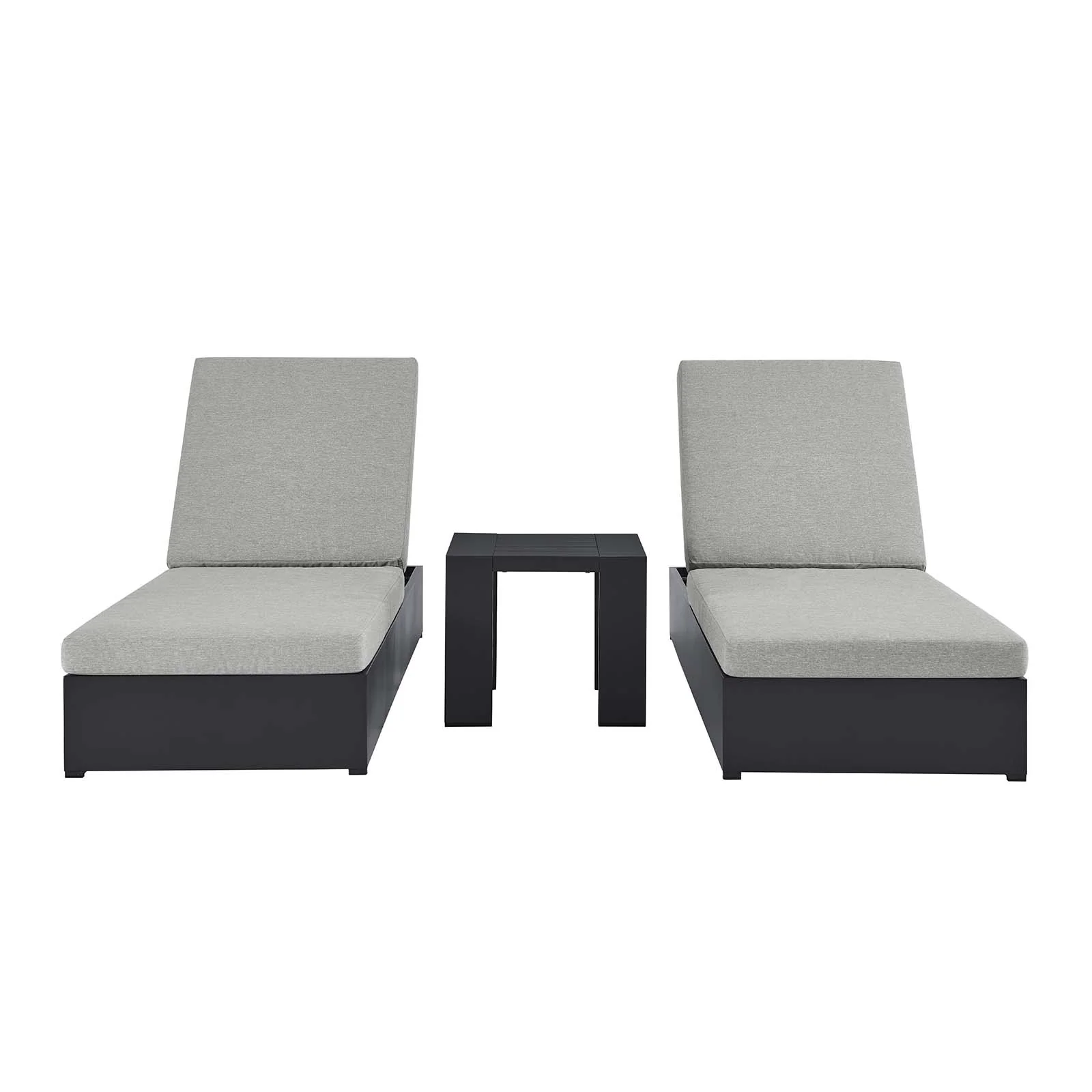 Tahoe Outdoor Patio Powder-Coated Aluminum 3-Piece Chaise Lounge Set By Modway - EEI-6673 - Image 7