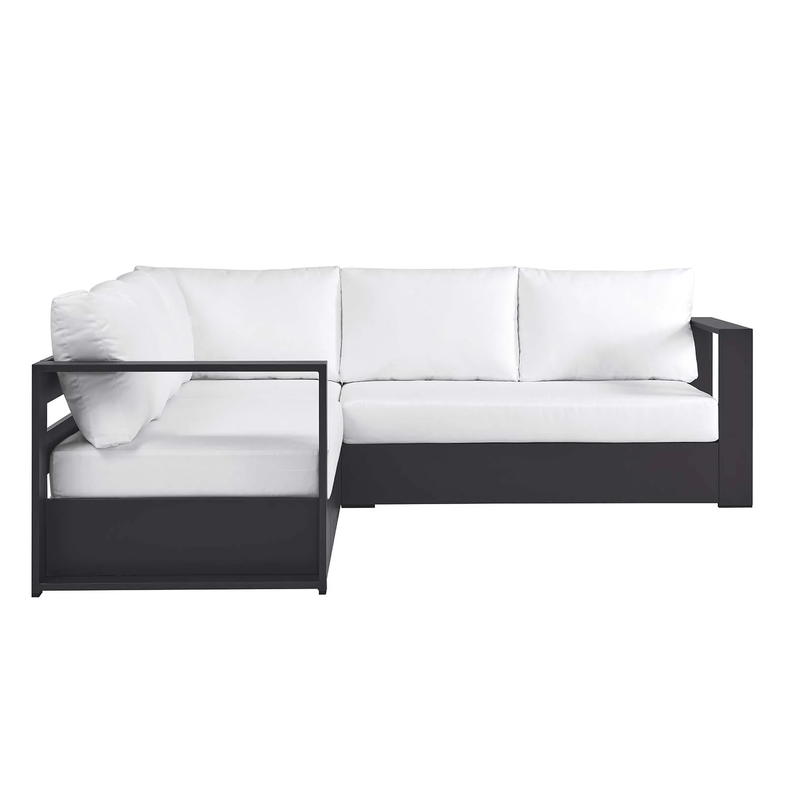 Tahoe Outdoor Patio Powder-Coated Aluminum 3-Piece Sectional Sofa Set By Modway - EEI-6668 - Image 17