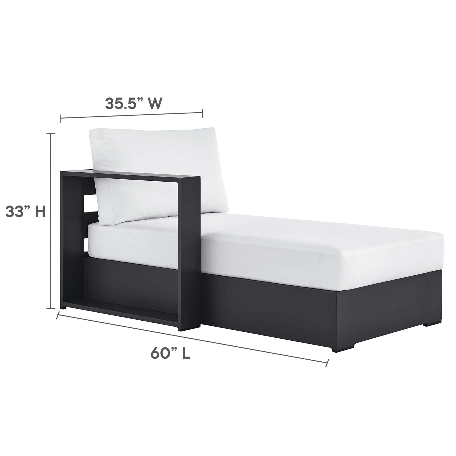 Tahoe Outdoor Patio Powder-Coated Aluminum 4-Piece Sectional Sofa Set By Modway - EEI-6676 - Image 20