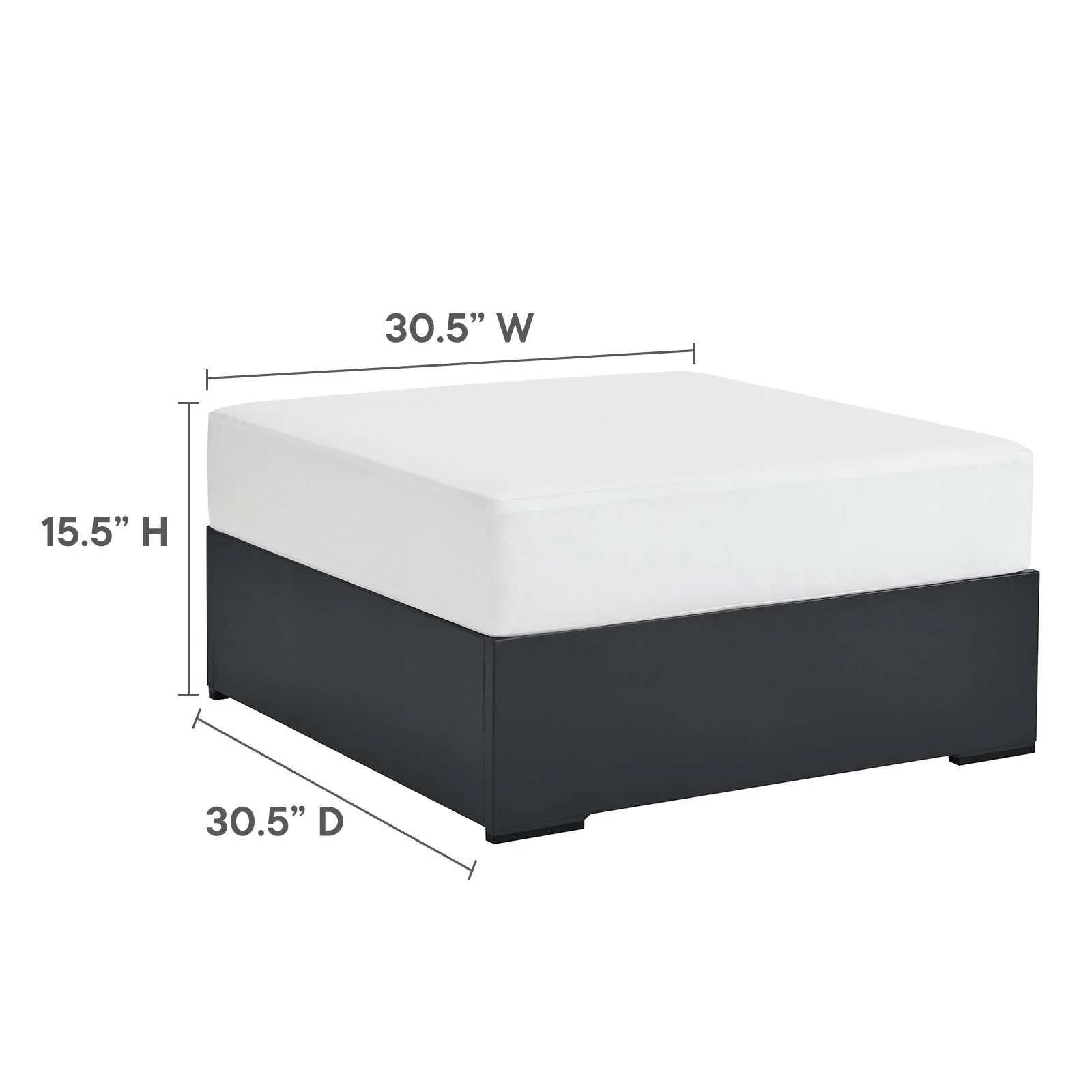 Tahoe Outdoor Patio Powder-Coated Aluminum 5-Piece Sectional Sofa Set By Modway - EEI-6674 - Image 27