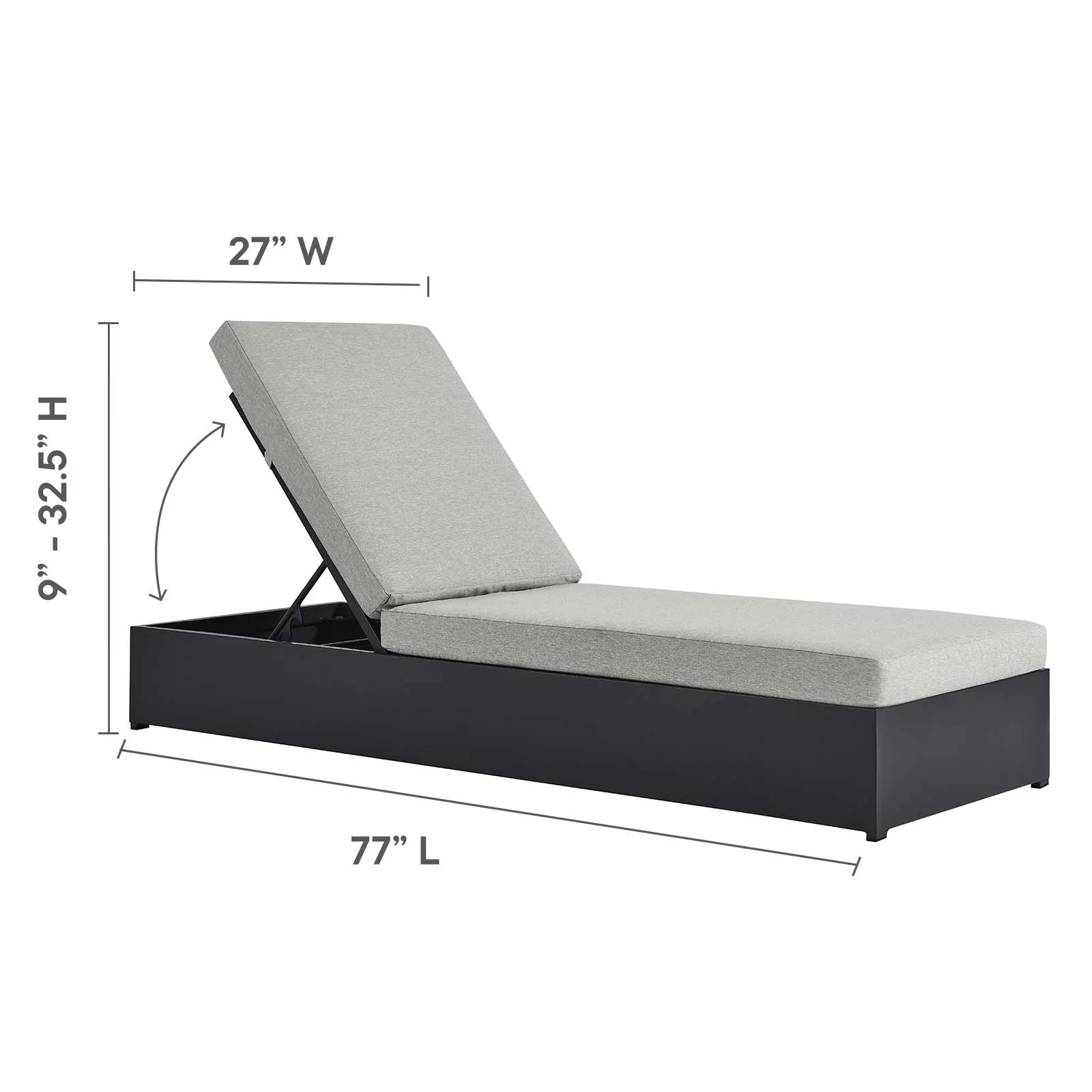Tahoe Outdoor Patio Powder-Coated Aluminum Chaise Lounge Chair By Modway - EEI-6634 - Image 18