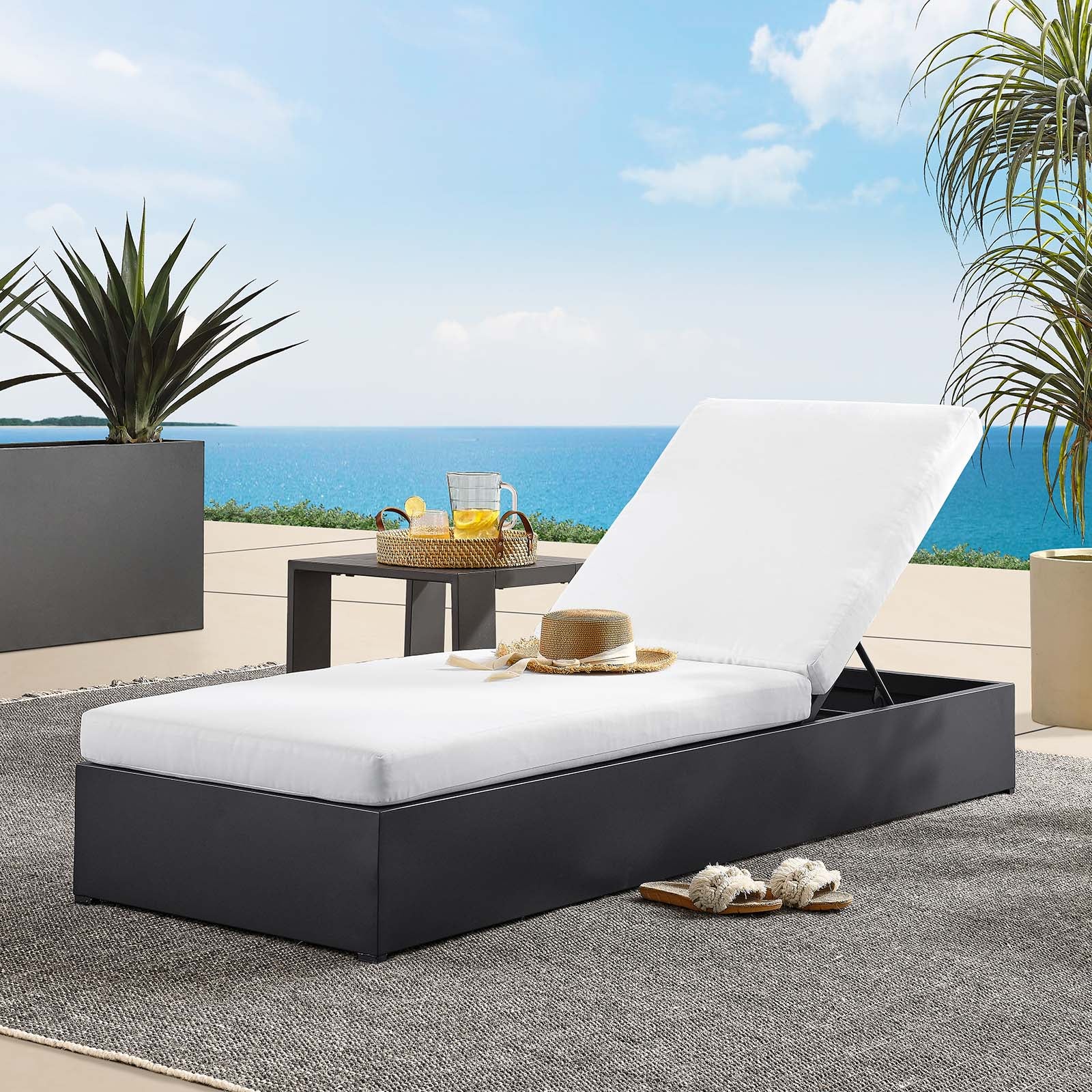 Tahoe Outdoor Patio Powder-Coated Aluminum Chaise Lounge Chair By Modway - EEI-6634 - Image 20