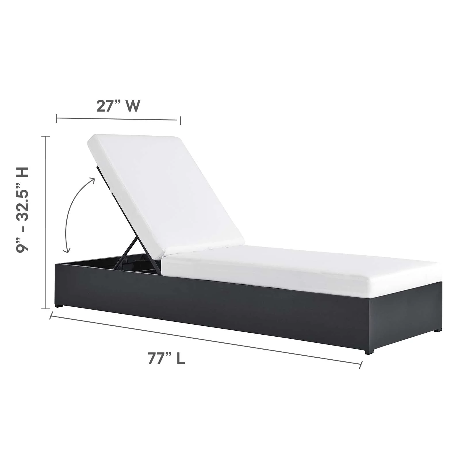 Tahoe Outdoor Patio Powder-Coated Aluminum Chaise Lounge Chair By Modway - EEI-6634 - Image 27