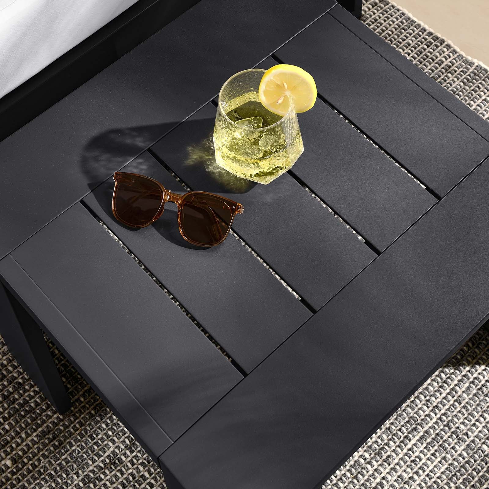 Tahoe Outdoor Patio Powder-Coated Aluminum End Table By Modway - EEI-6635 - Image 8