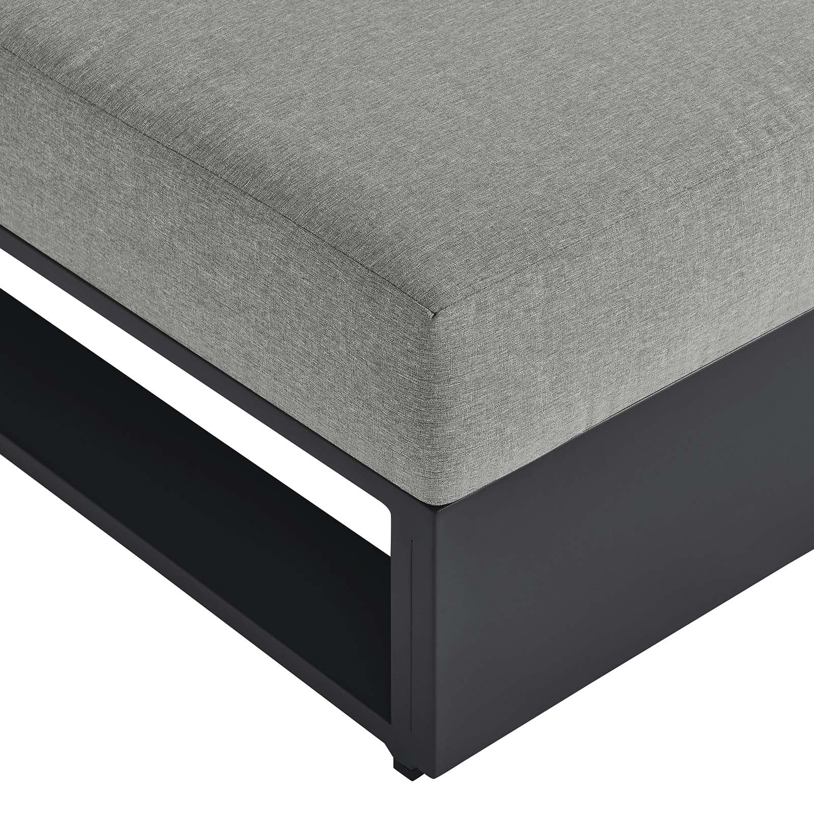 Tahoe Outdoor Patio Powder-Coated Aluminum Modular Armless Chair By Modway - EEI-6628 - Image 13