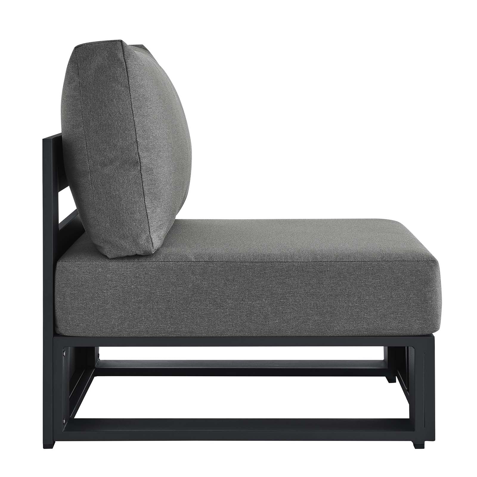Tahoe Outdoor Patio Powder-Coated Aluminum Modular Armless Chair By Modway - EEI-6628 - Image 2