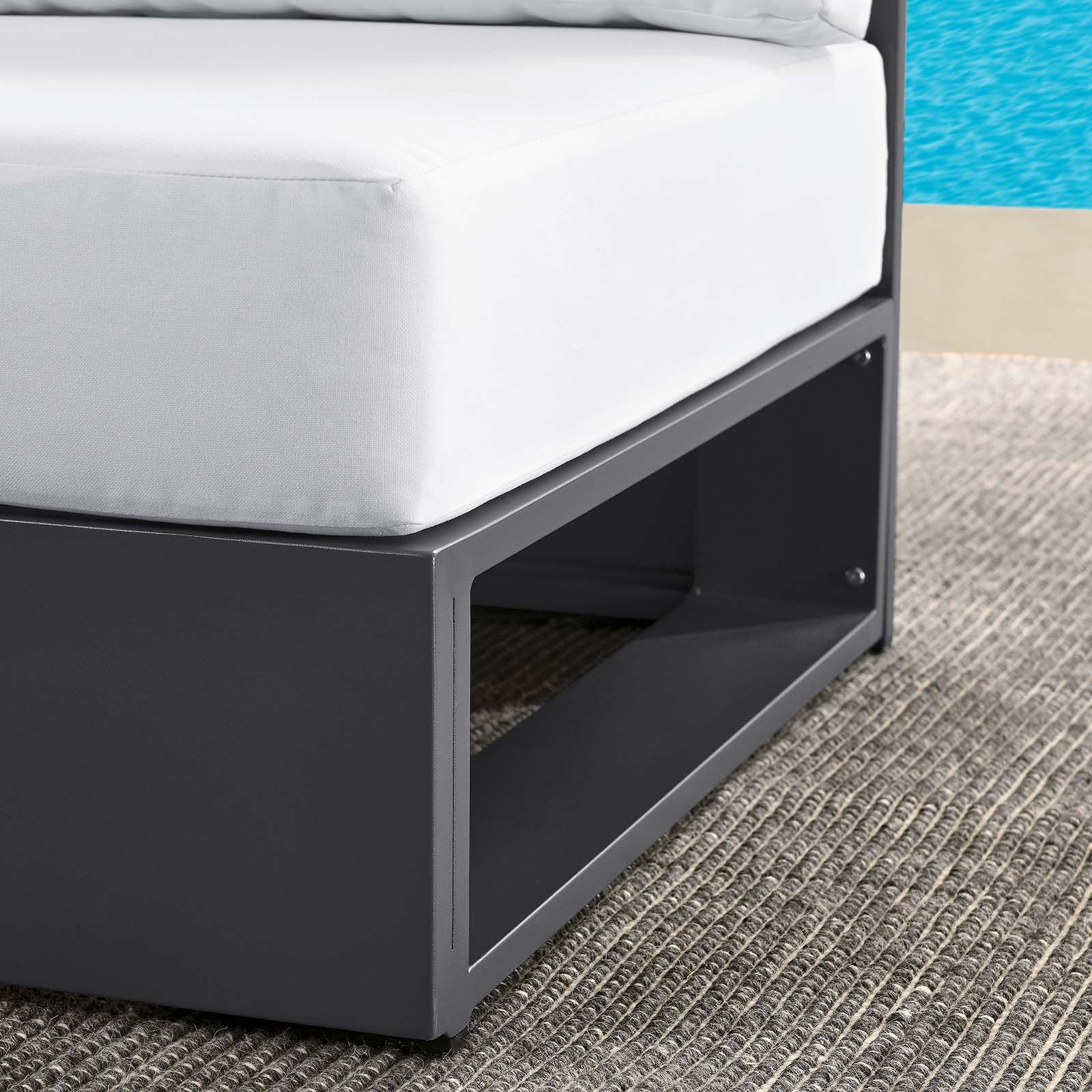 Tahoe Outdoor Patio Powder-Coated Aluminum Modular Armless Chair By Modway - EEI-6628 - Image 24