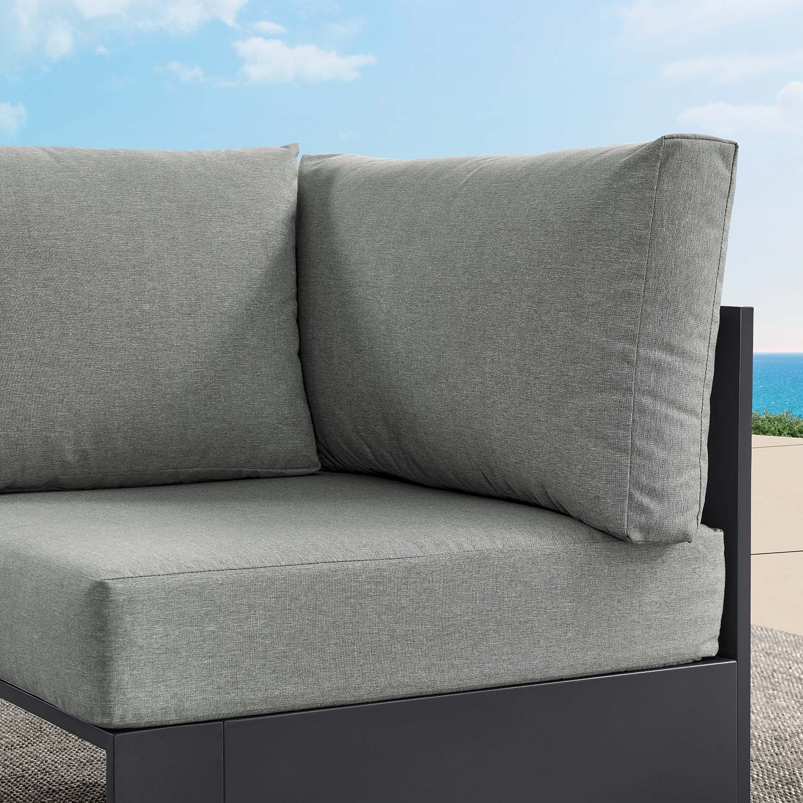 Tahoe Outdoor Patio Powder-Coated Aluminum Modular Corner Chair By Modway - EEI-6631 - Image 15