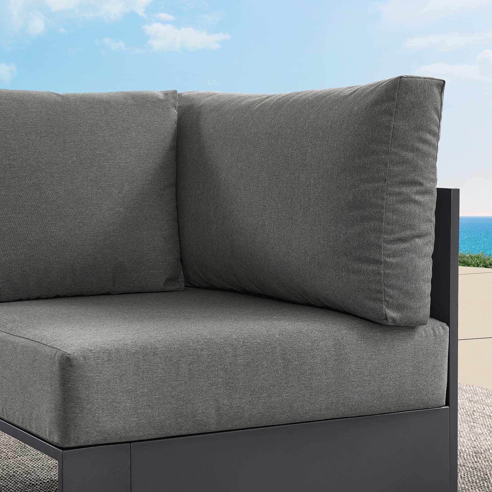 Tahoe Outdoor Patio Powder-Coated Aluminum Modular Corner Chair By Modway - EEI-6631 - Image 8