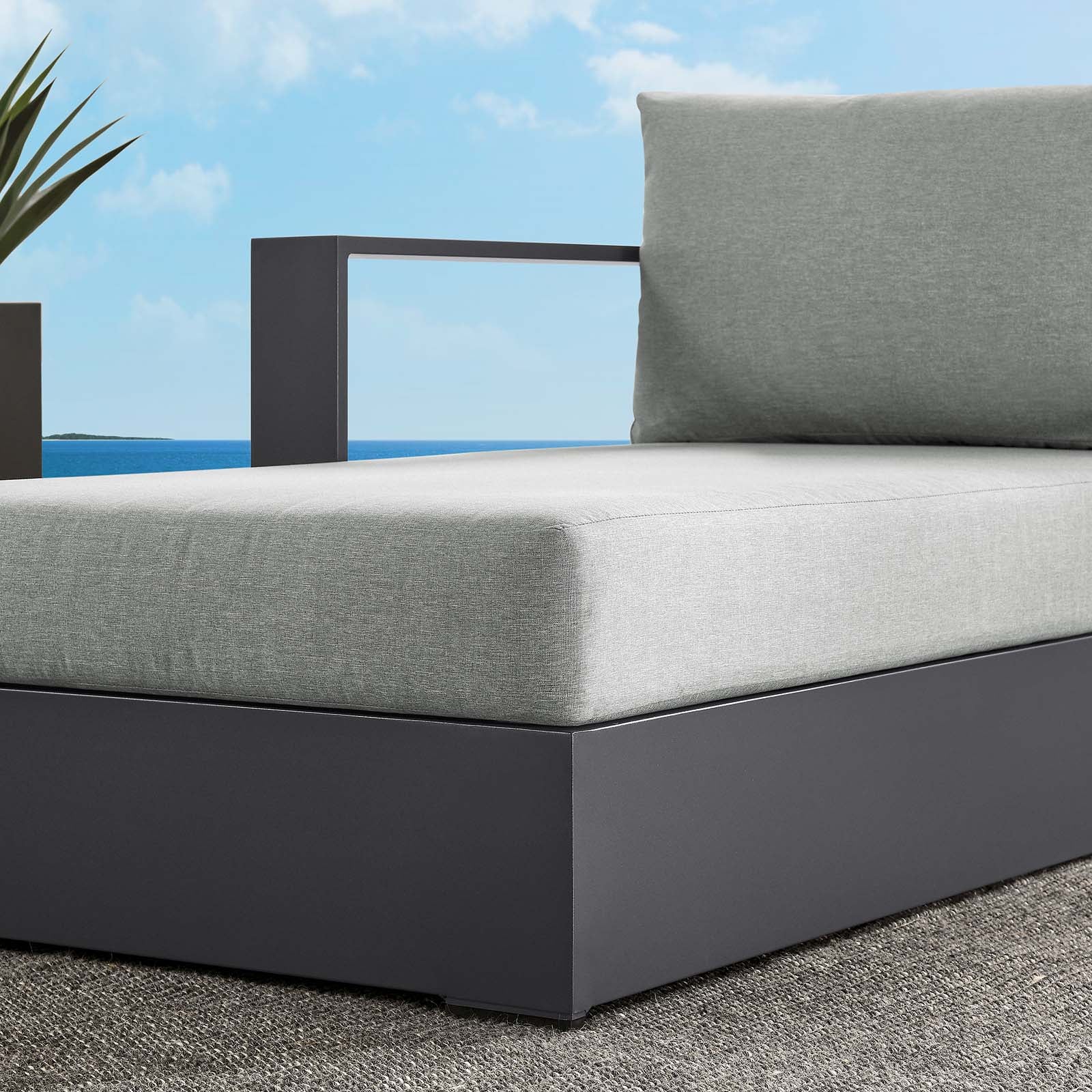 Tahoe Outdoor Patio Powder-Coated Aluminum Modular Left-Facing Chaise Lounge By Modway - EEI-6632 - Image 16