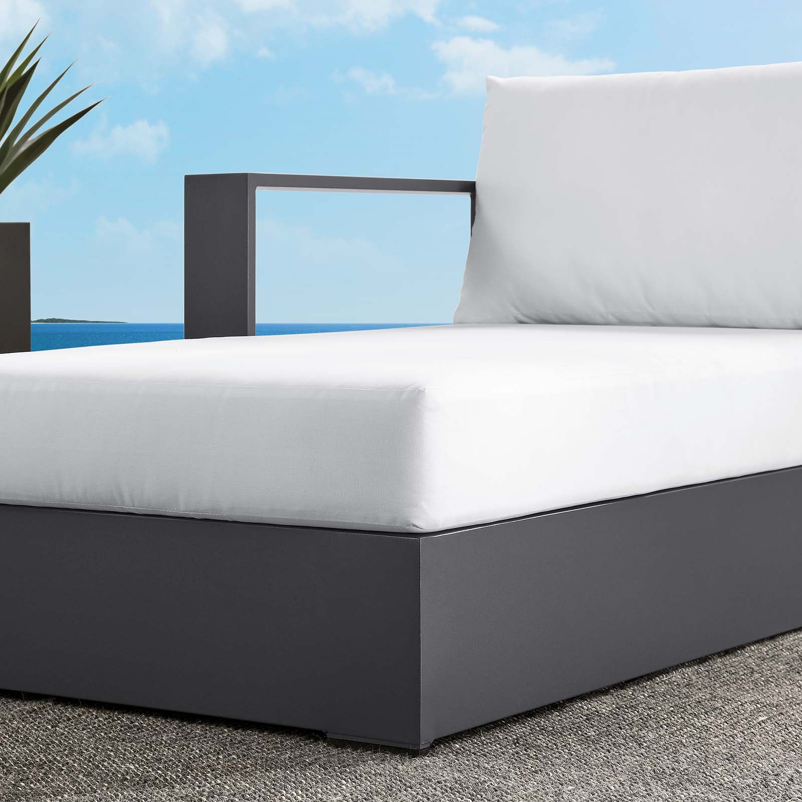 Tahoe Outdoor Patio Powder-Coated Aluminum Modular Left-Facing Chaise Lounge By Modway - EEI-6632 - Image 24