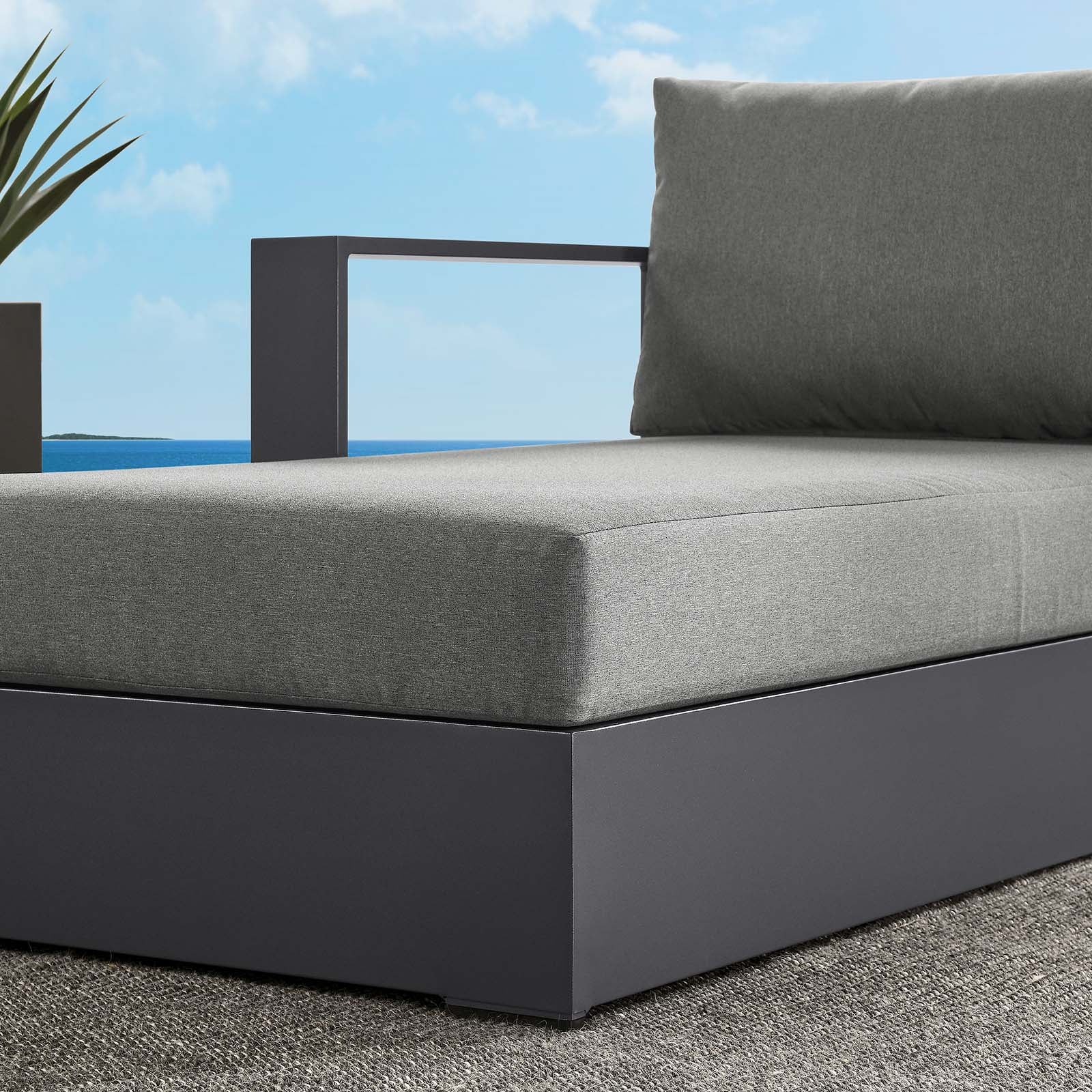 Tahoe Outdoor Patio Powder-Coated Aluminum Modular Left-Facing Chaise Lounge By Modway - EEI-6632 - Image 8