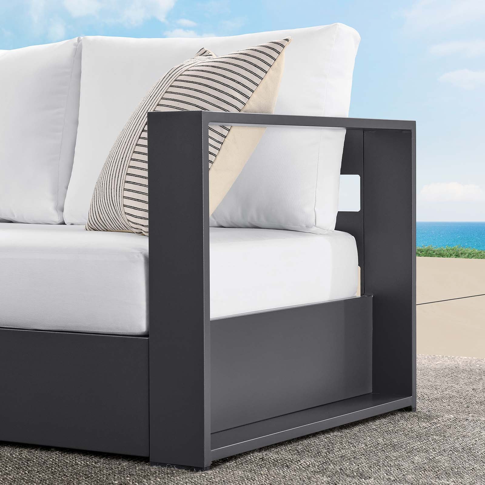 Tahoe Outdoor Patio Powder-Coated Aluminum Modular Right-Facing Loveseat By Modway - EEI-6630 - Image 24