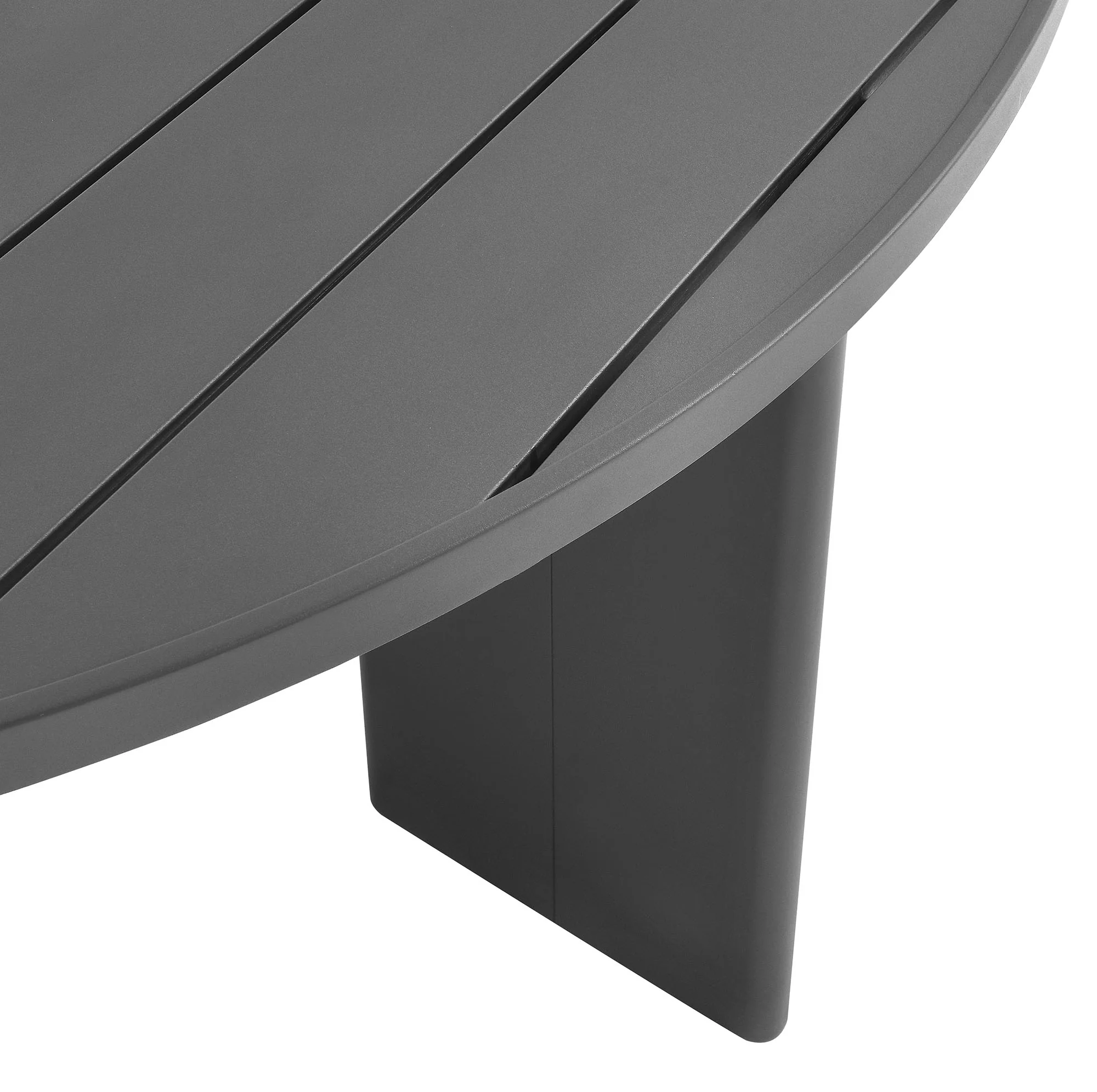 Tahoe Round Outdoor Patio Aluminum Dining Table by Modway - Image 5