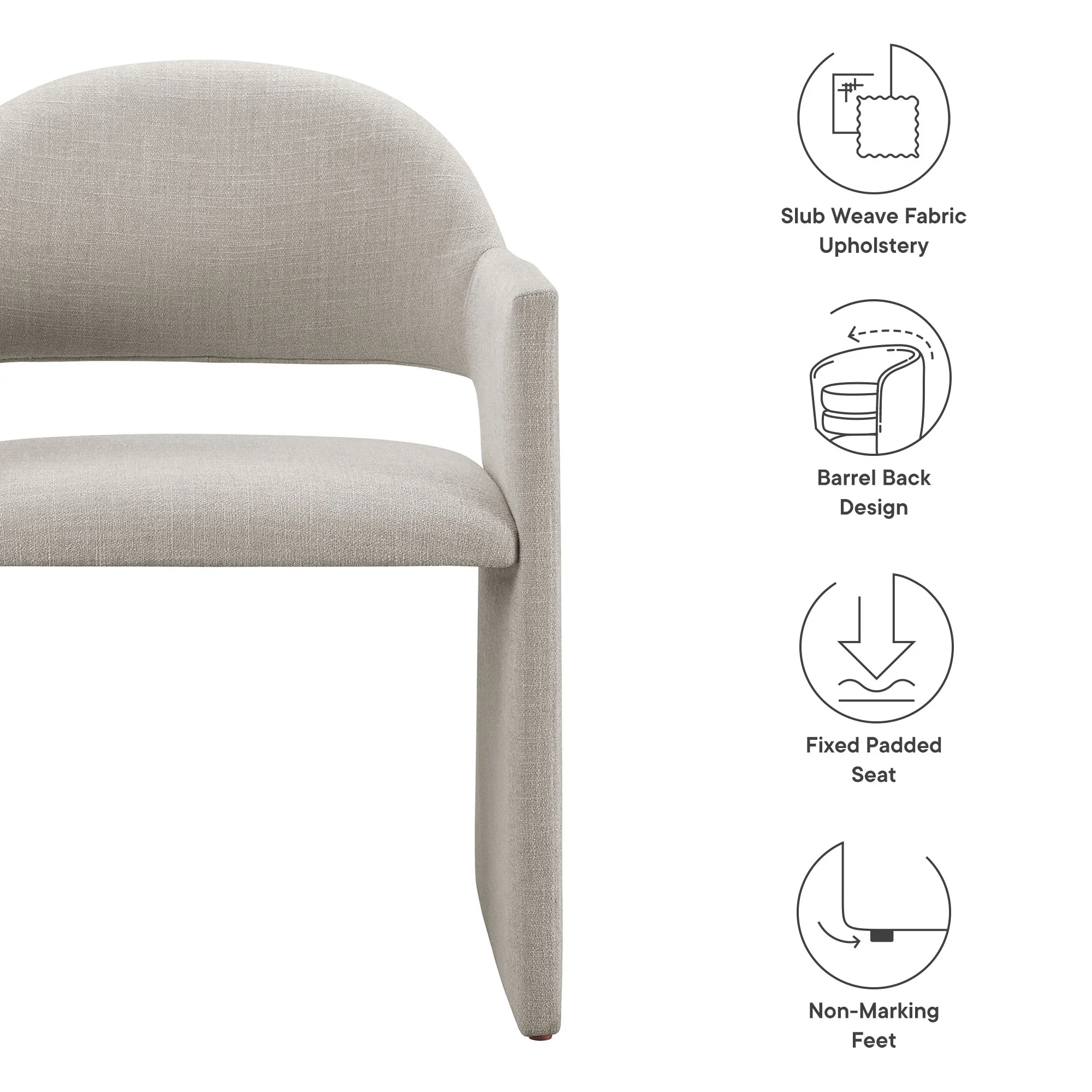 Talia Upholstered Fabric Dining Armchair by Modway - Image 17