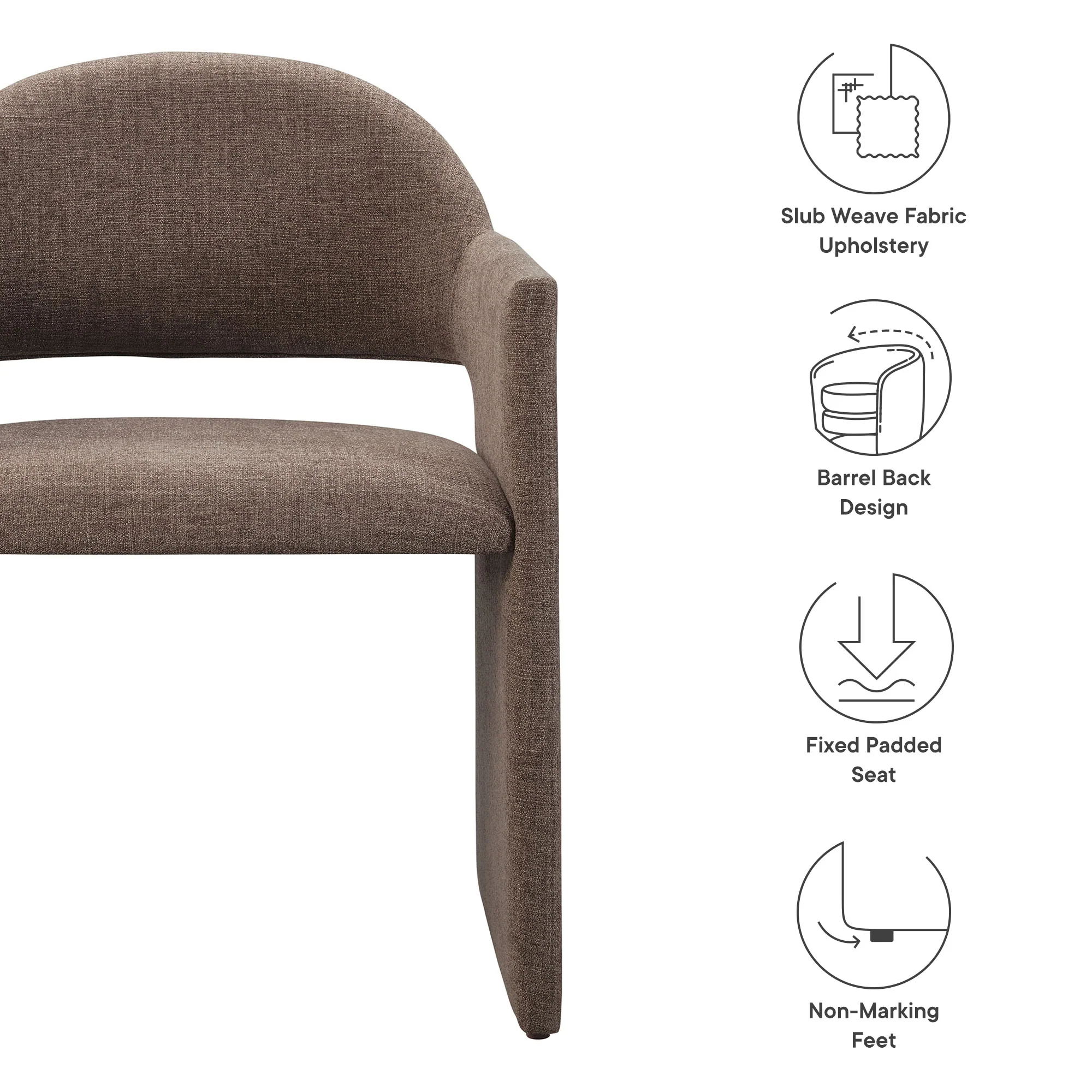 Talia Upholstered Fabric Dining Armchair by Modway - Image 26