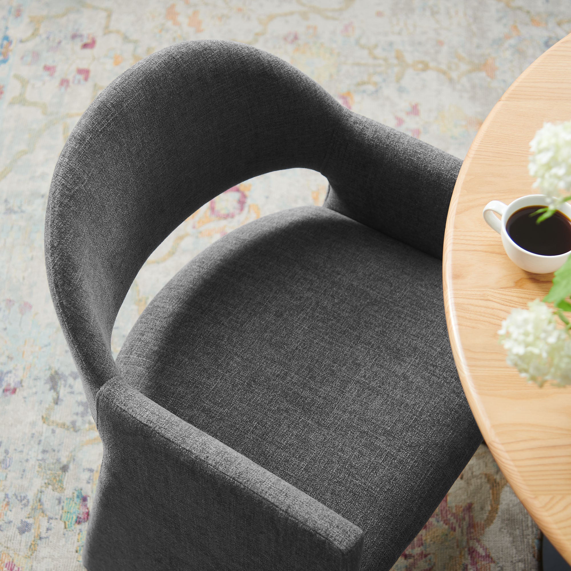 Talia Upholstered Fabric Dining Armchair by Modway - Image 7