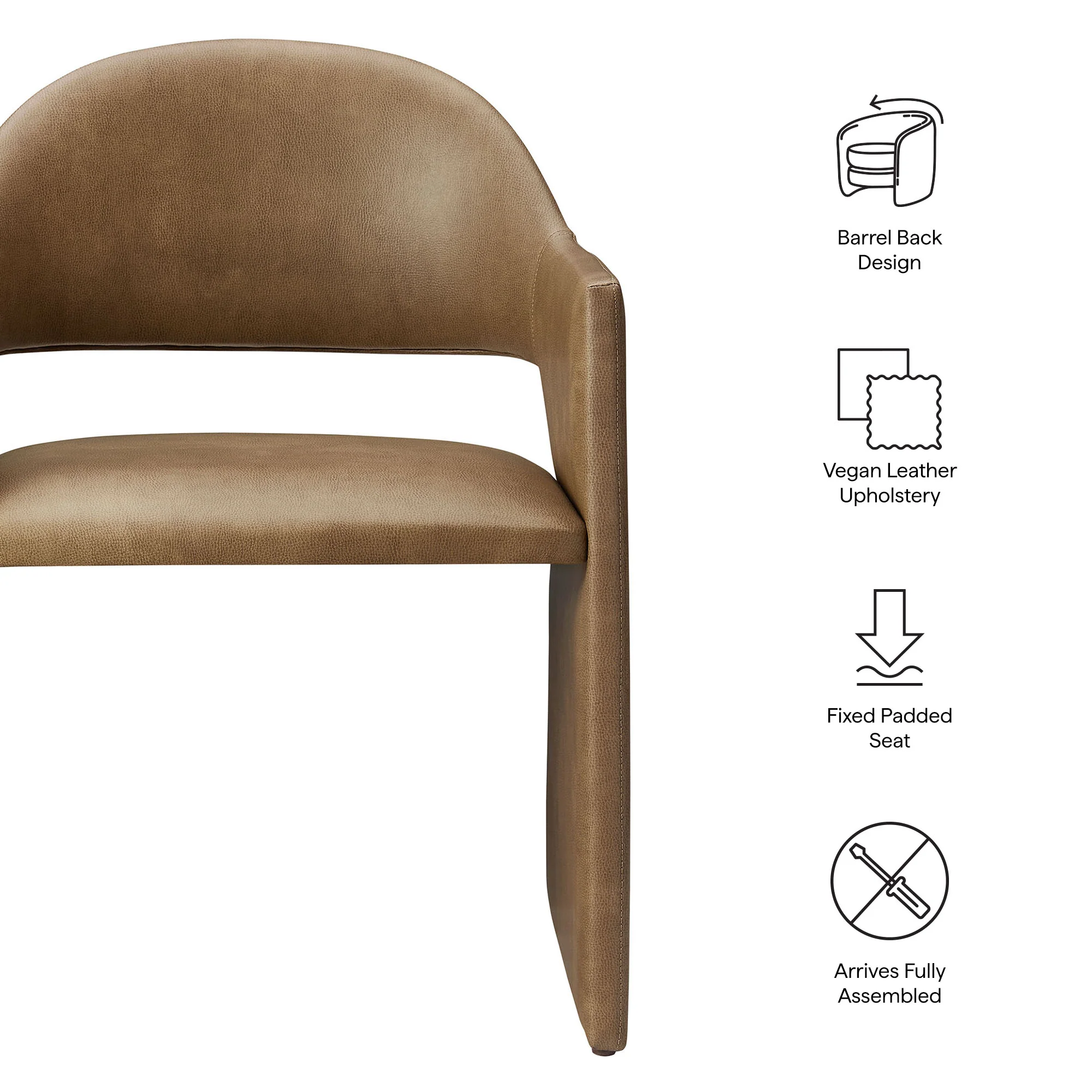Talia Vegan Leather Dining Armchair by Modway - Image 17