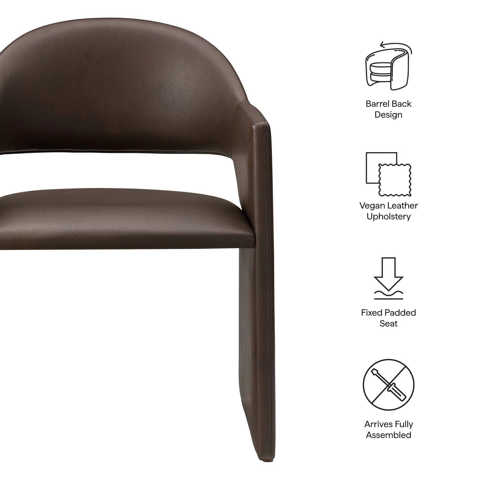 Talia Vegan Leather Dining Armchair by Modway - Image 8