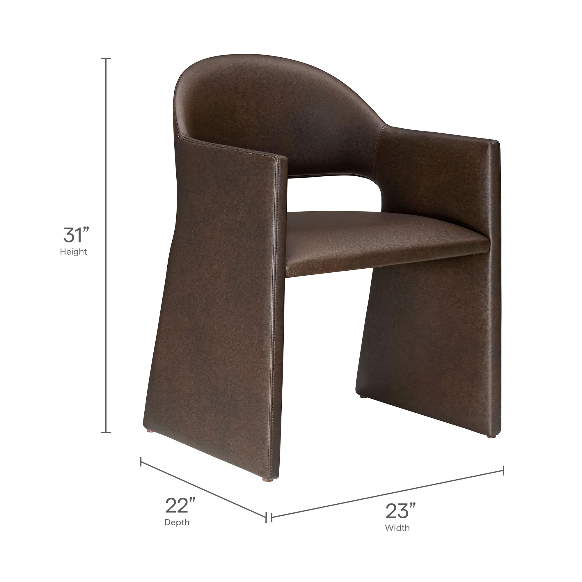 Talia Vegan Leather Dining Armchair by Modway - Image 9