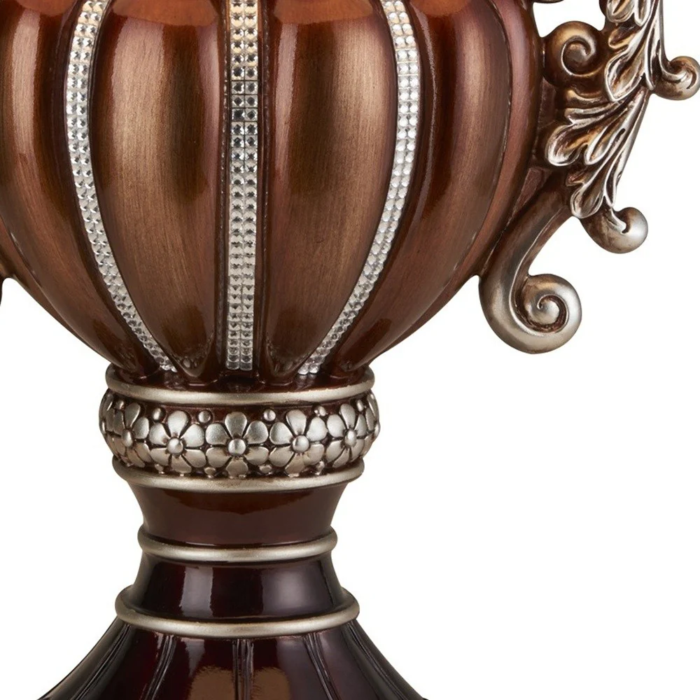 Tall Bronze Urn Shaped Table Lamp By Homeroots - Image 5