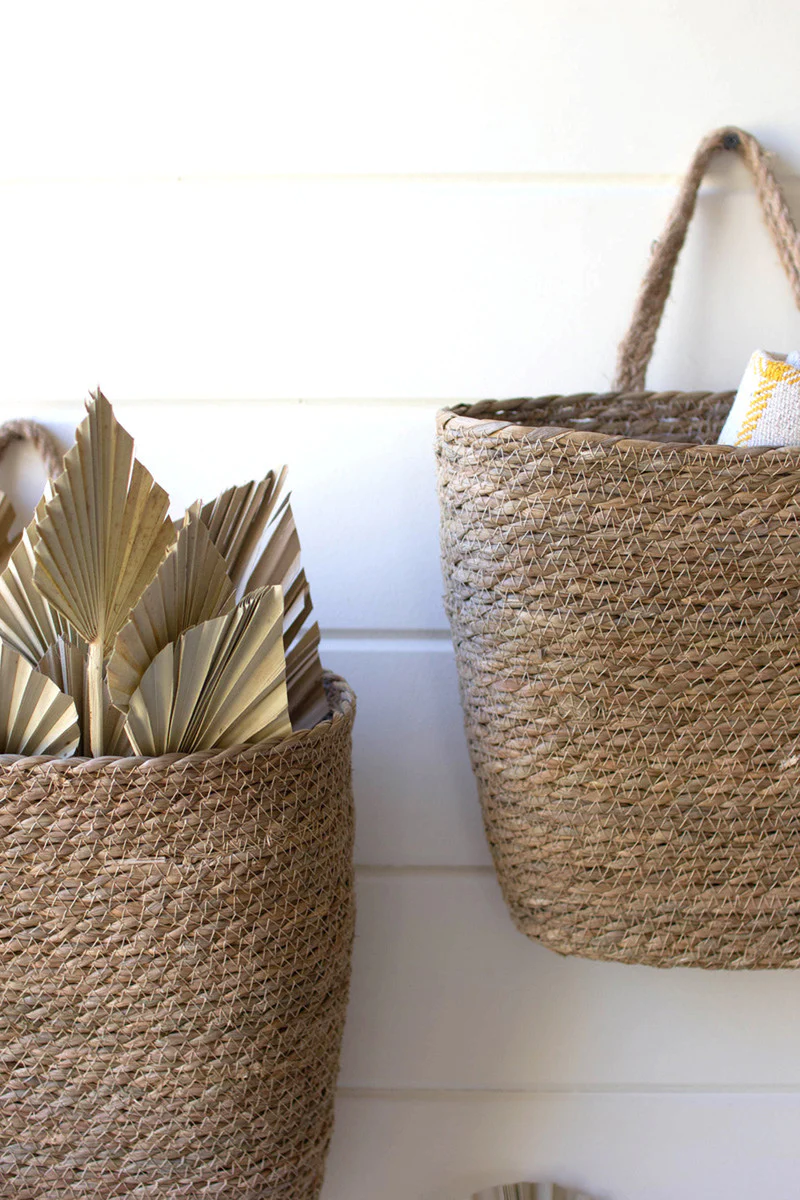 Tall Oval Woven Seagrass Baskets (Min 2) Set Of 2 By Kalalou - Image 2