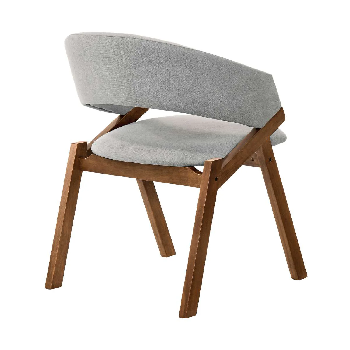 Talulah Gray Fabric and Walnut Veneer Dining Side Chairs - Set of 2 By Armen Living - Image 5