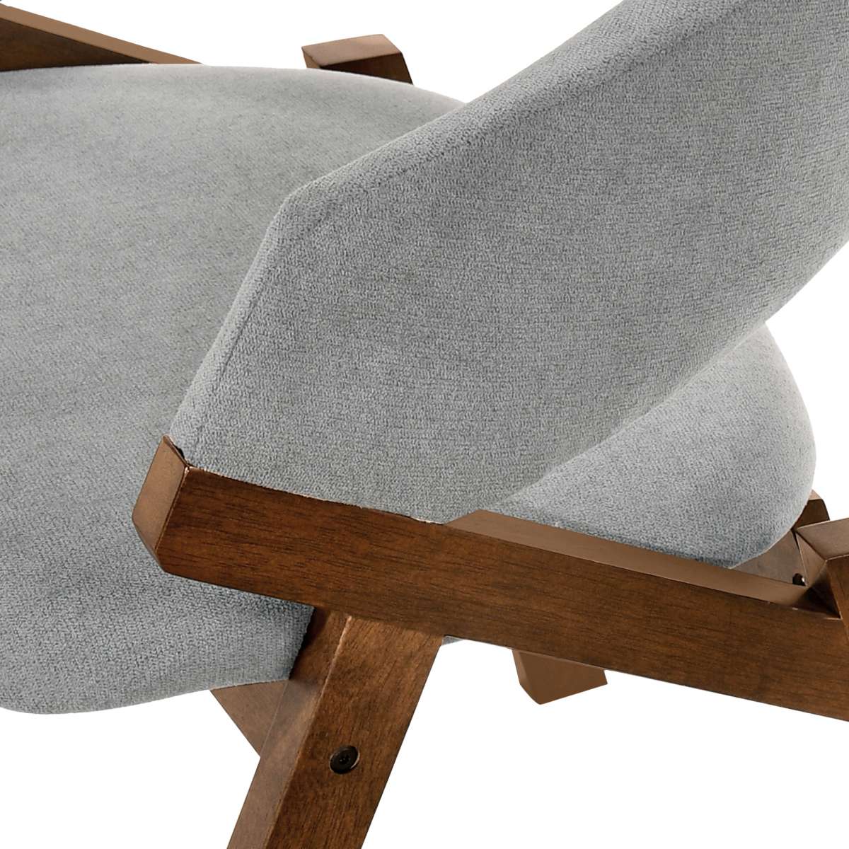 Talulah Gray Fabric and Walnut Veneer Dining Side Chairs - Set of 2 By Armen Living - Image 8
