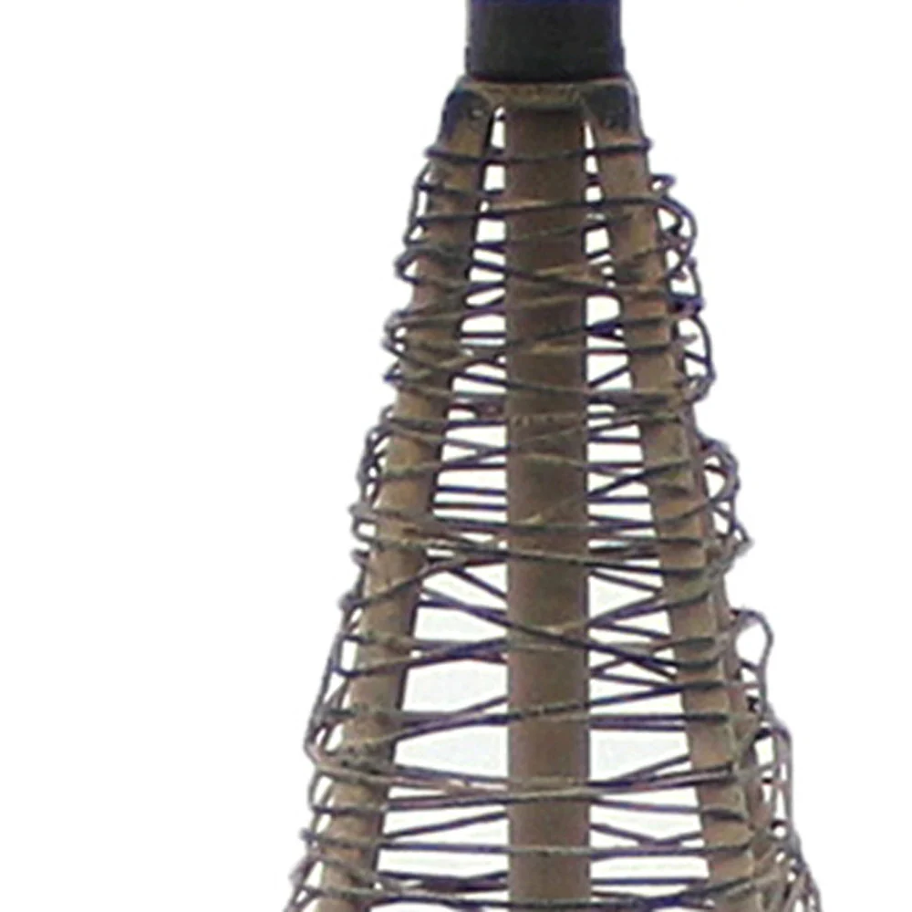 Tan Industrial Metal With Gentle Linen Shade - Table Lamp By Homeroots - Image 4