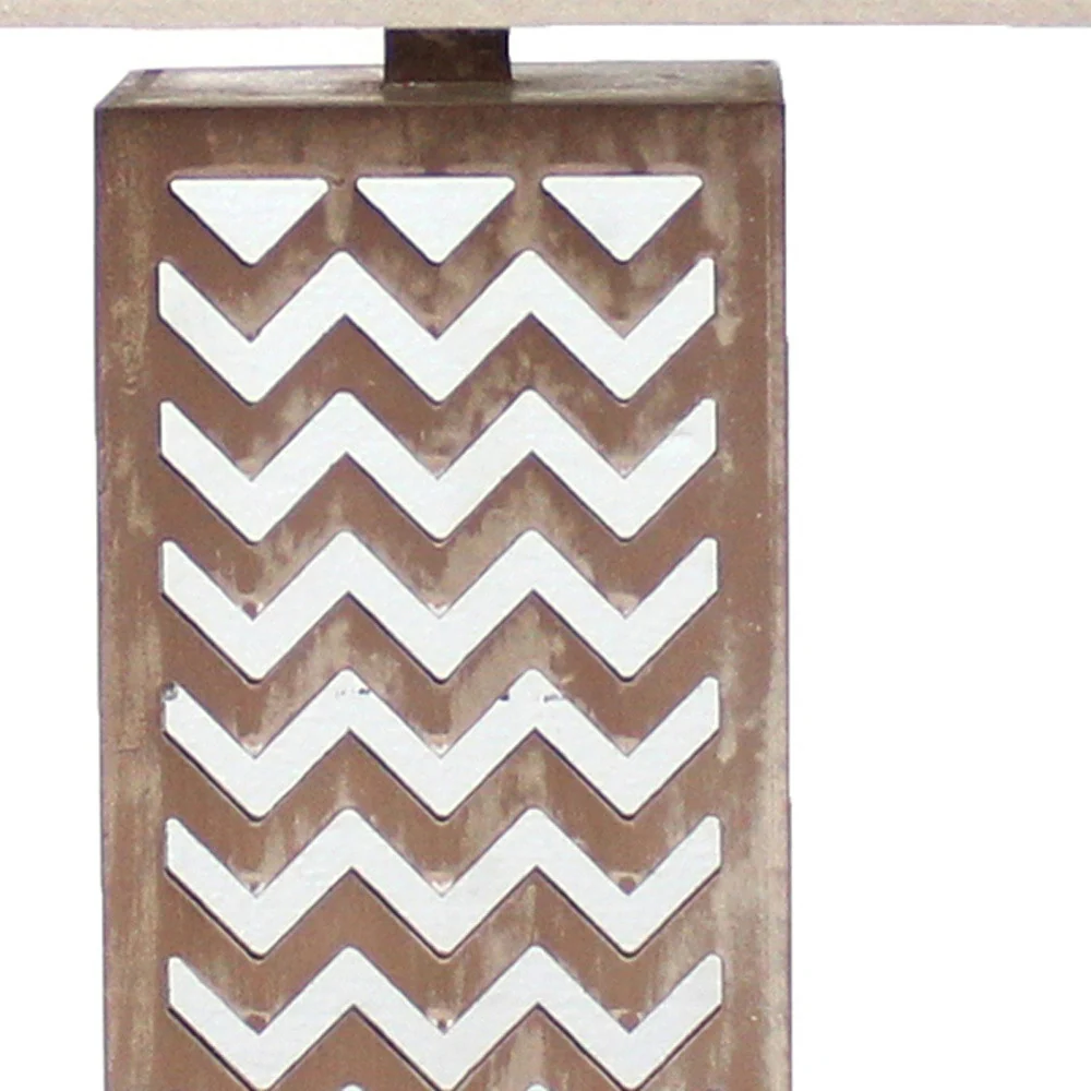 Tan Metal Mirror - Table Lamp By Homeroots - Image 3