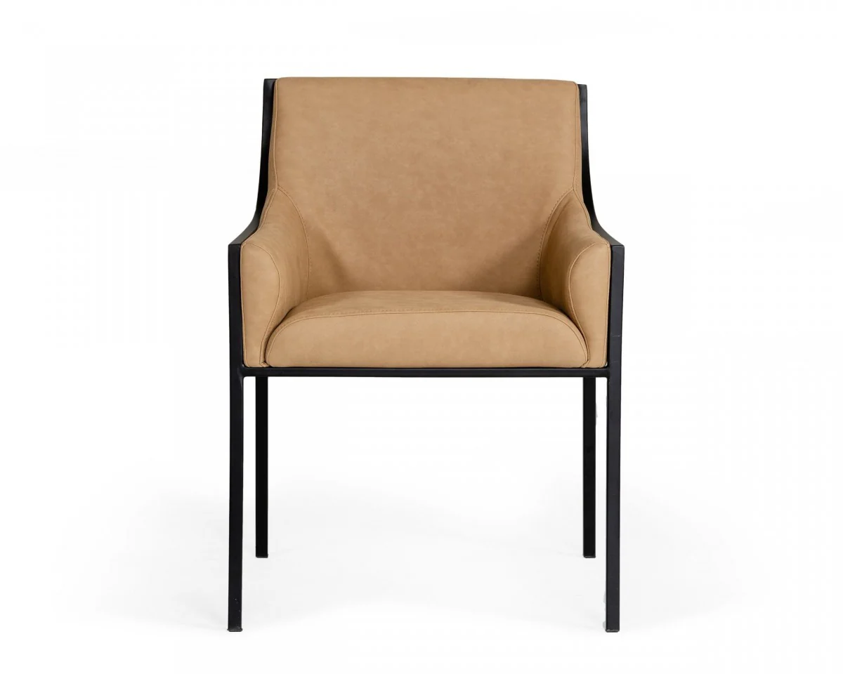 Tan Suede Dining Chair By Homeroots - Image 2