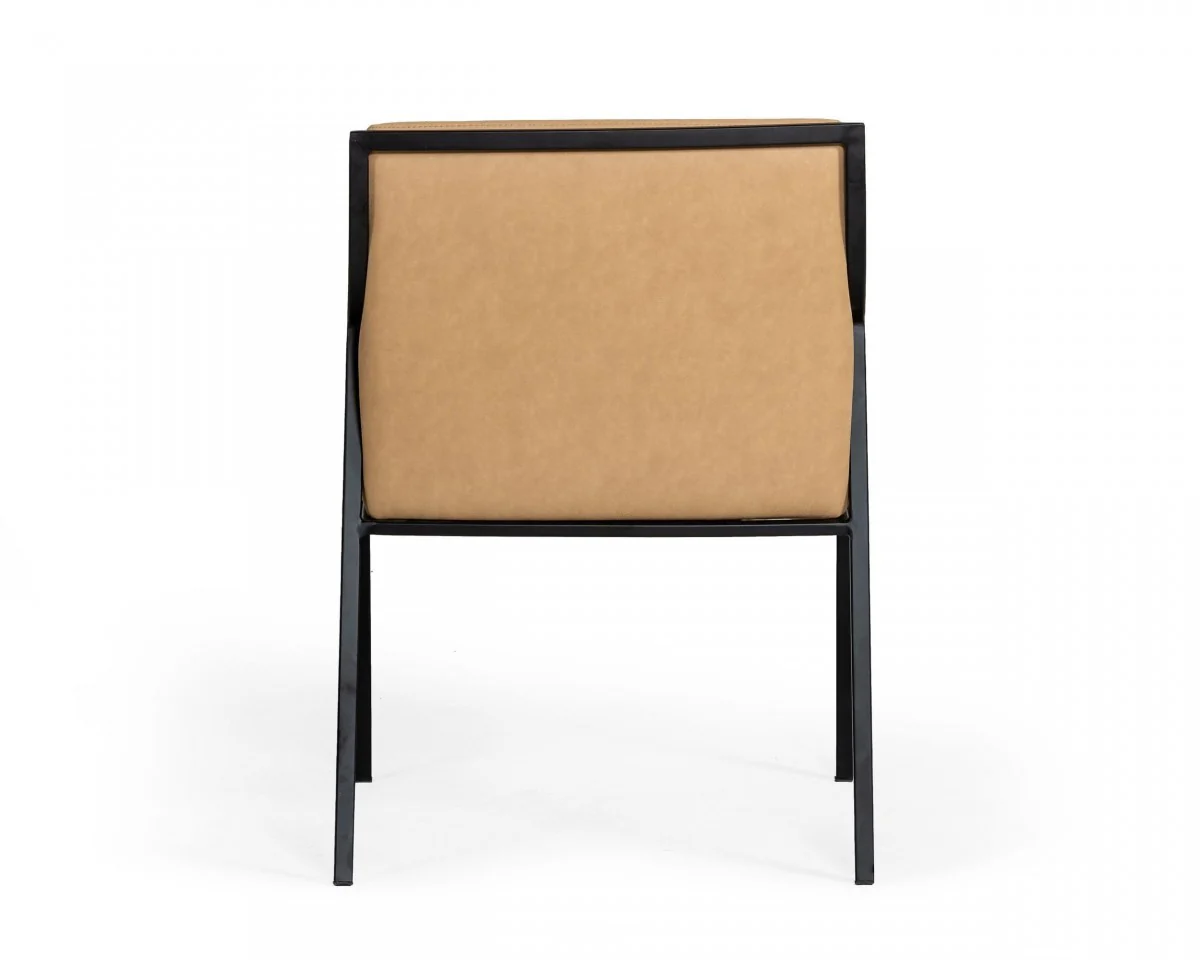Tan Suede Dining Chair By Homeroots - Image 4
