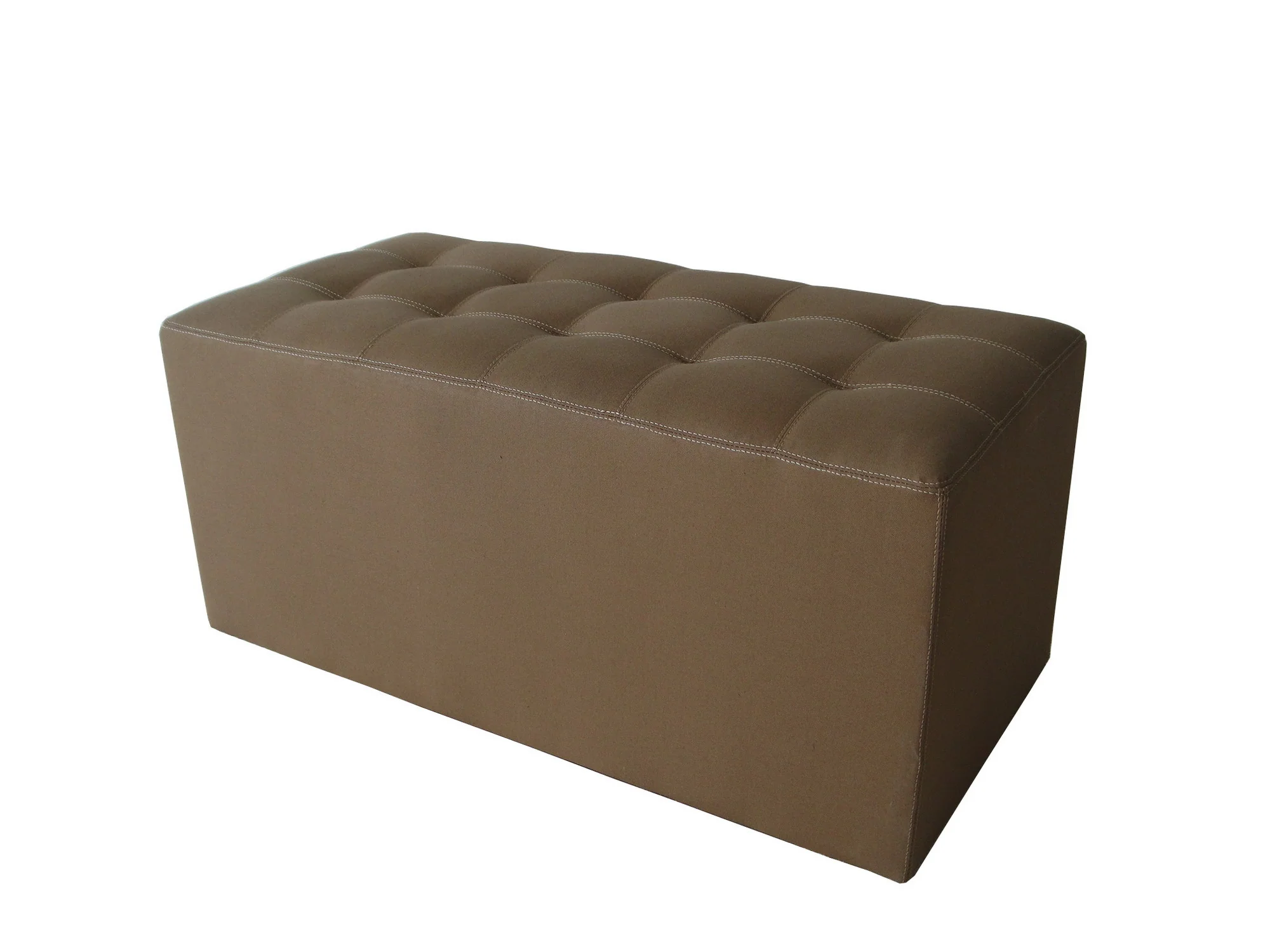 Tan Wood Canvas Bench By Homeroots - Image 3