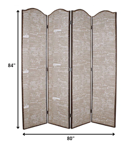 Tan Wood Galore Screen By Homeroots - Image 2