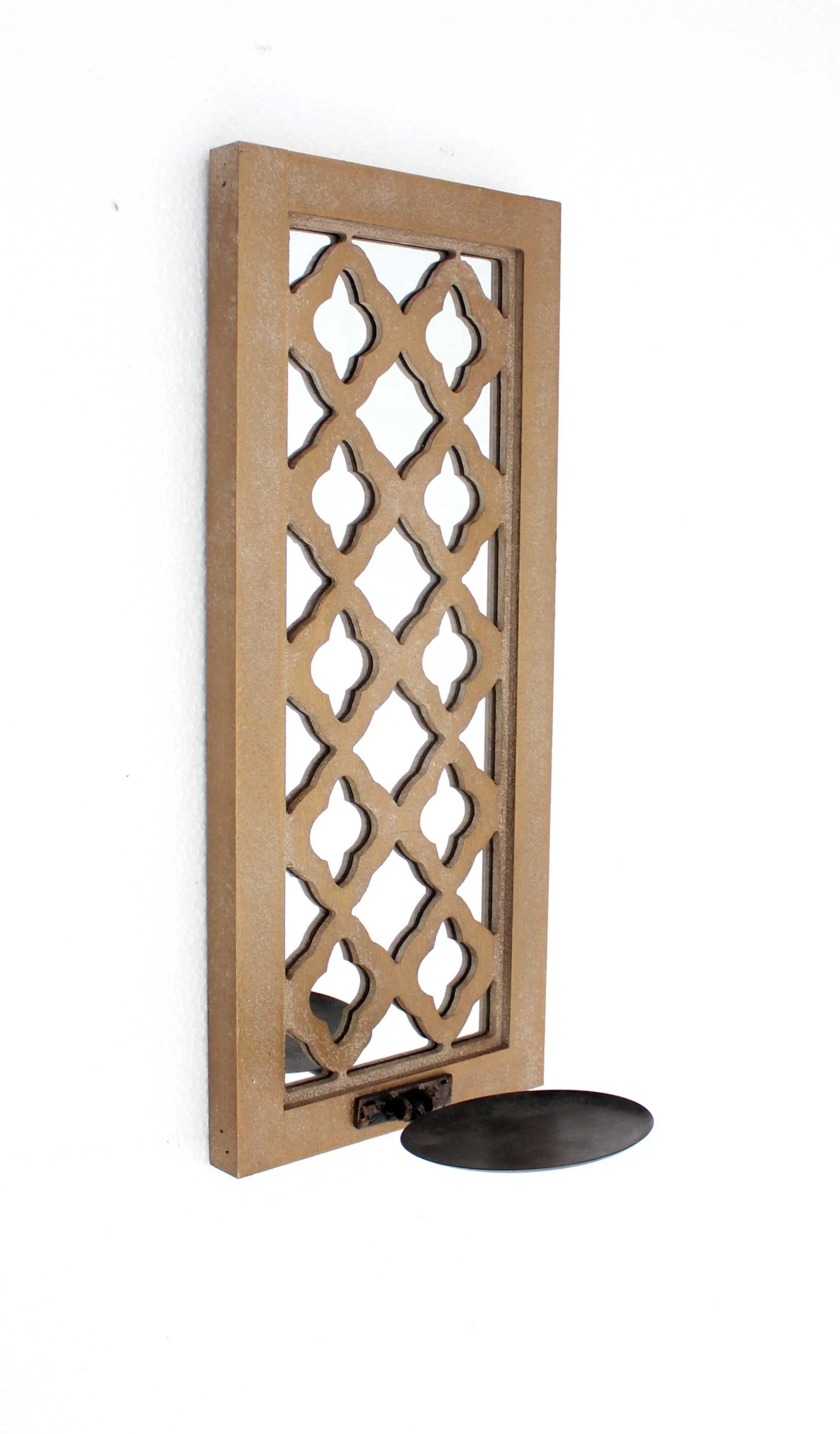 Tan Wooden Cross - Candle Holder Sconce By Homeroots - Image 3