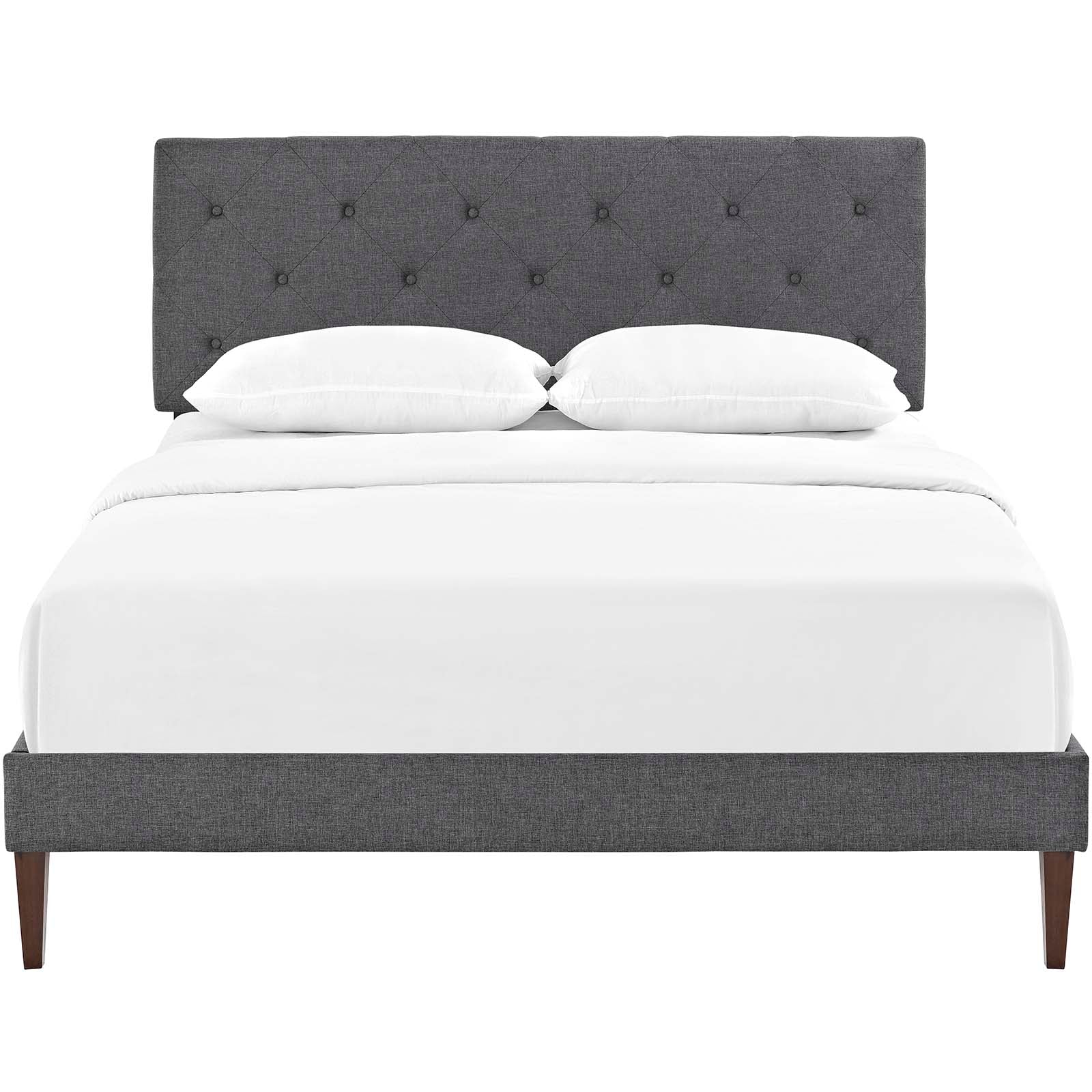 Tarah King Fabric Platform Bed with Squared Tapered Legs By Modway - MOD-5989 - Image 5