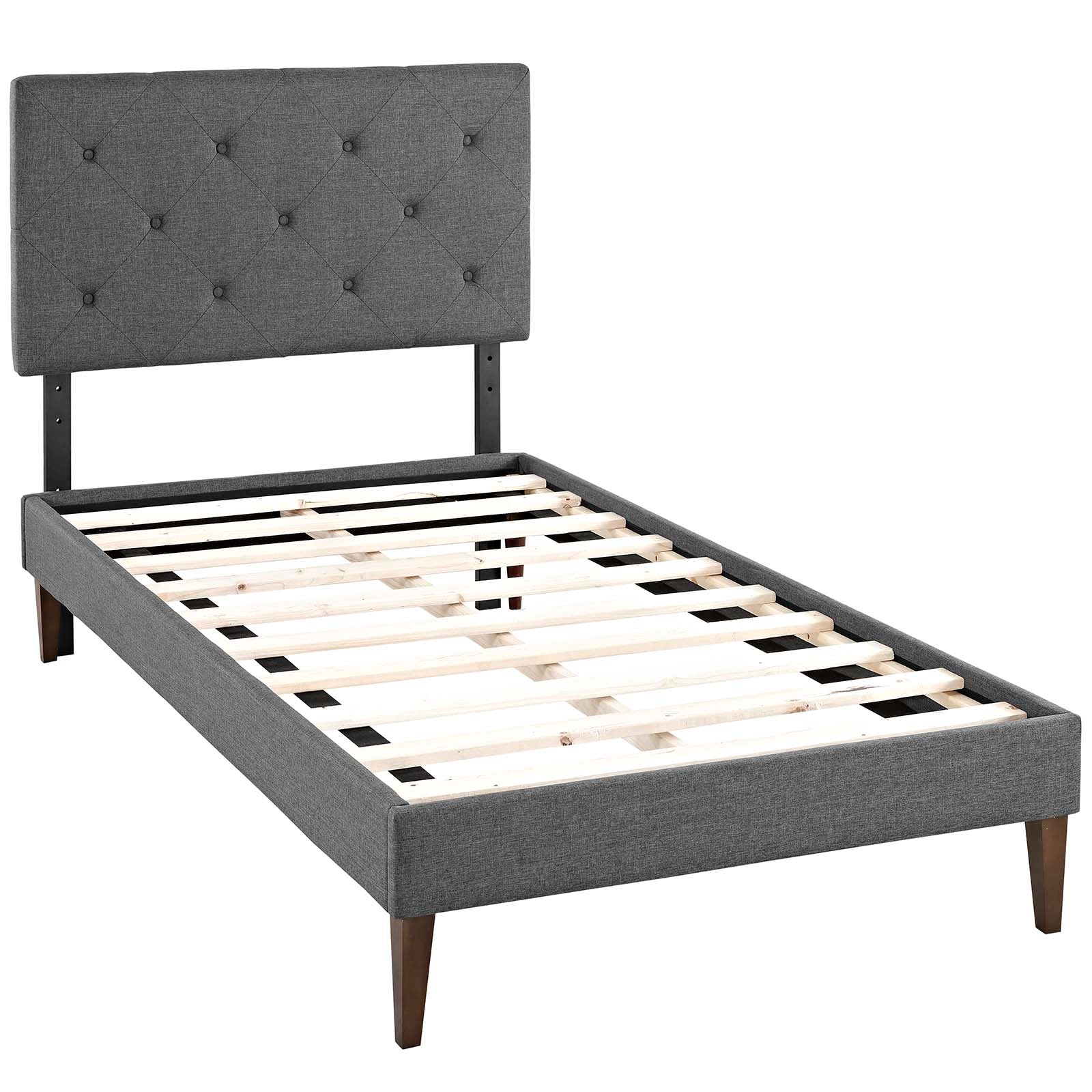 Tarah Twin Fabric Platform Bed with Squared Tapered Legs By Modway - MOD-5983 - Image 3