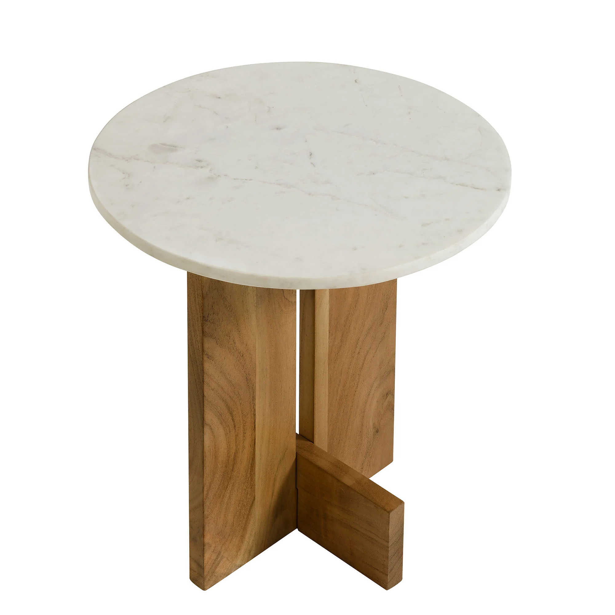 Tarin Acacia Wood and Marble Side Table by Modway - Image 3
