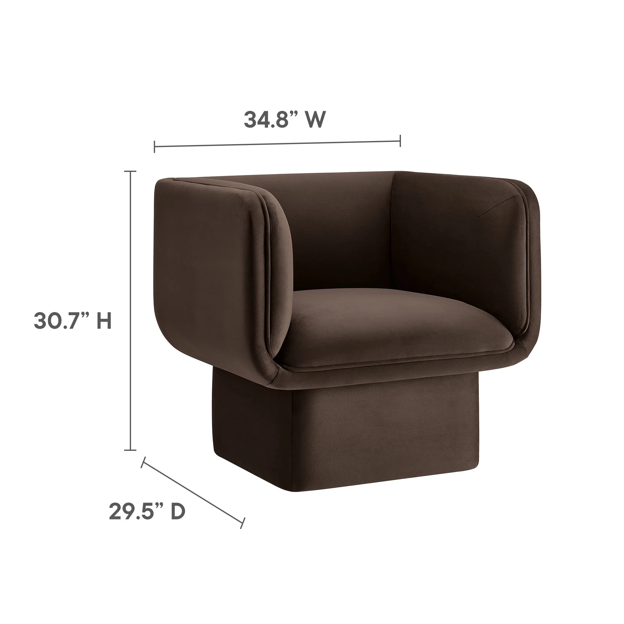 Tate Performance Velvet Accent Chair by Modway - Image 18