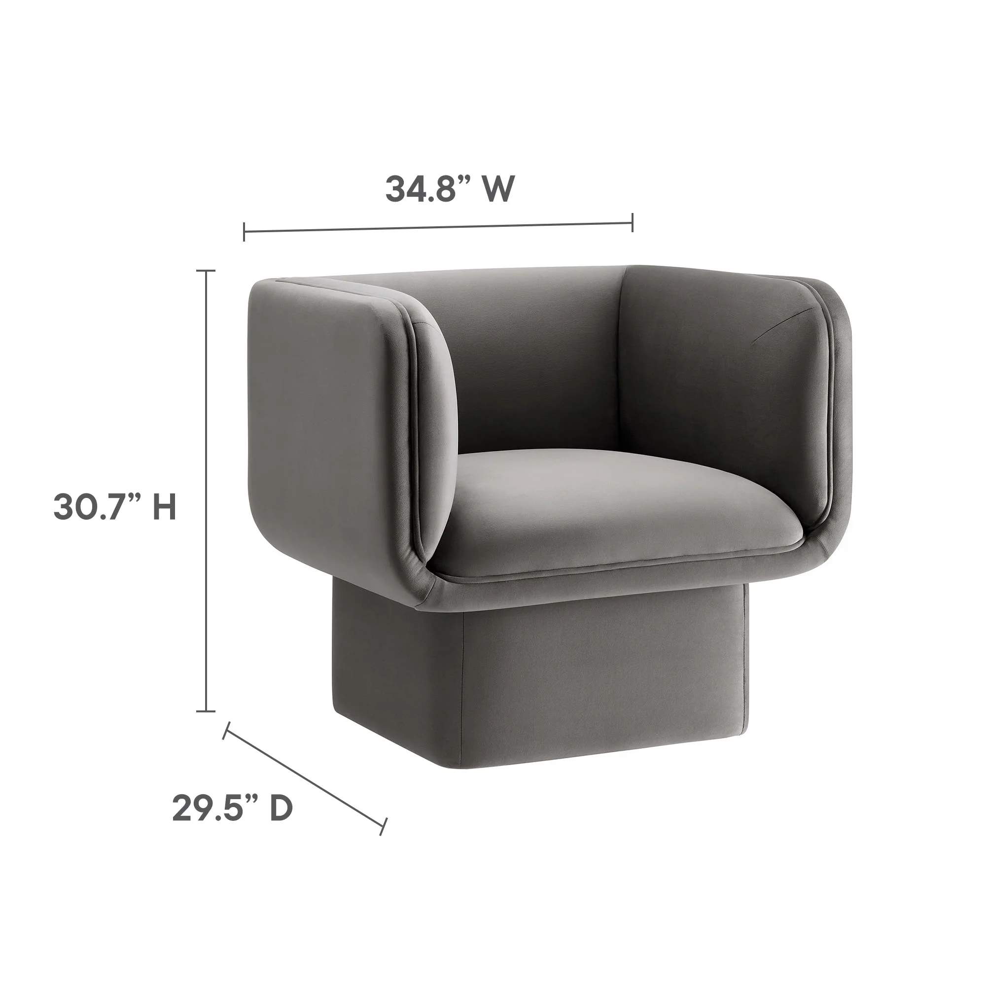 Tate Performance Velvet Accent Chair by Modway - Image 27