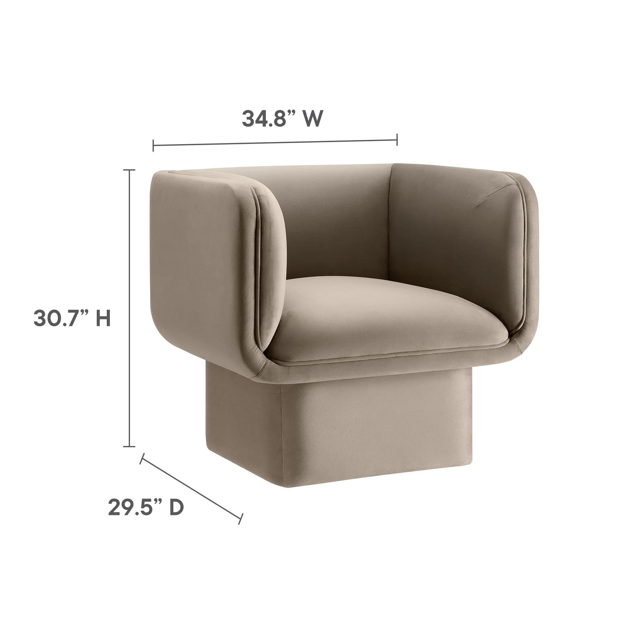 Tate Performance Velvet Accent Chair by Modway - Image 36