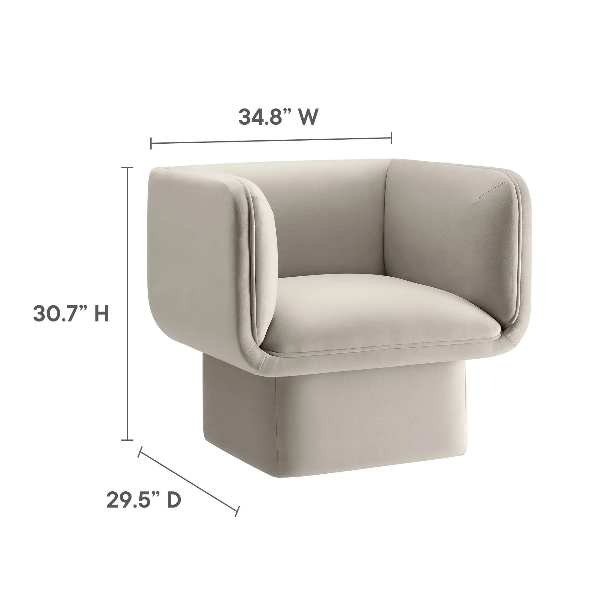 Tate Performance Velvet Accent Chair by Modway - Image 9