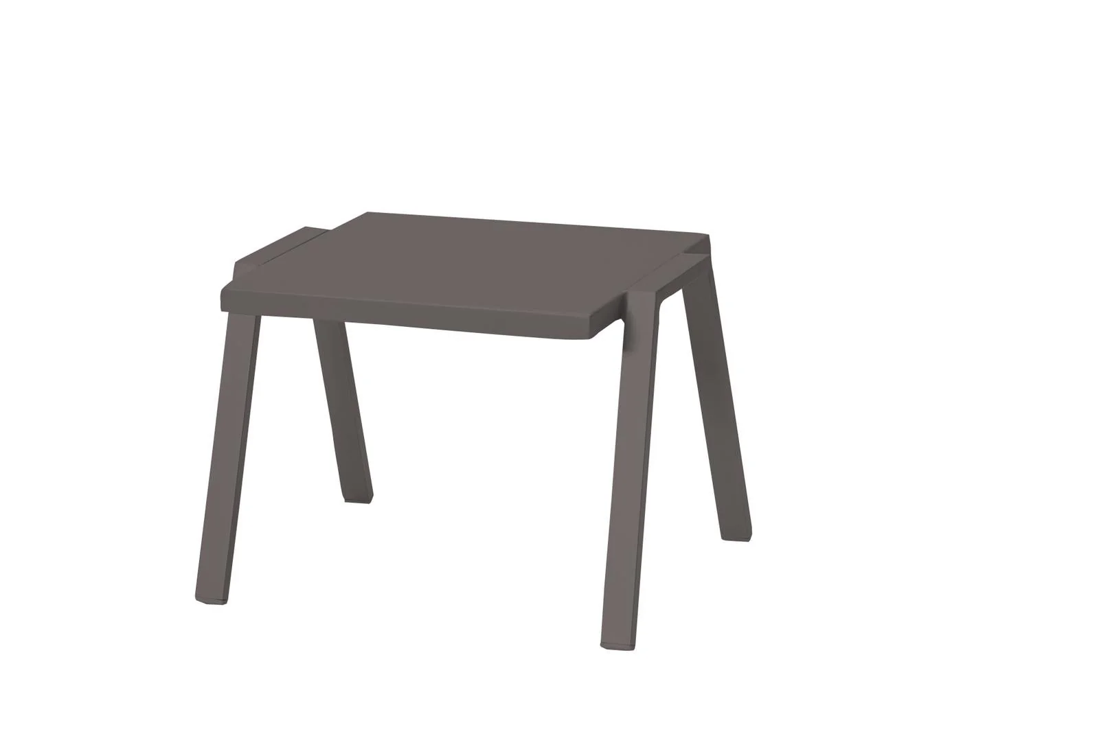 Taupe Aluminum Side Table By Homeroots - Image 3