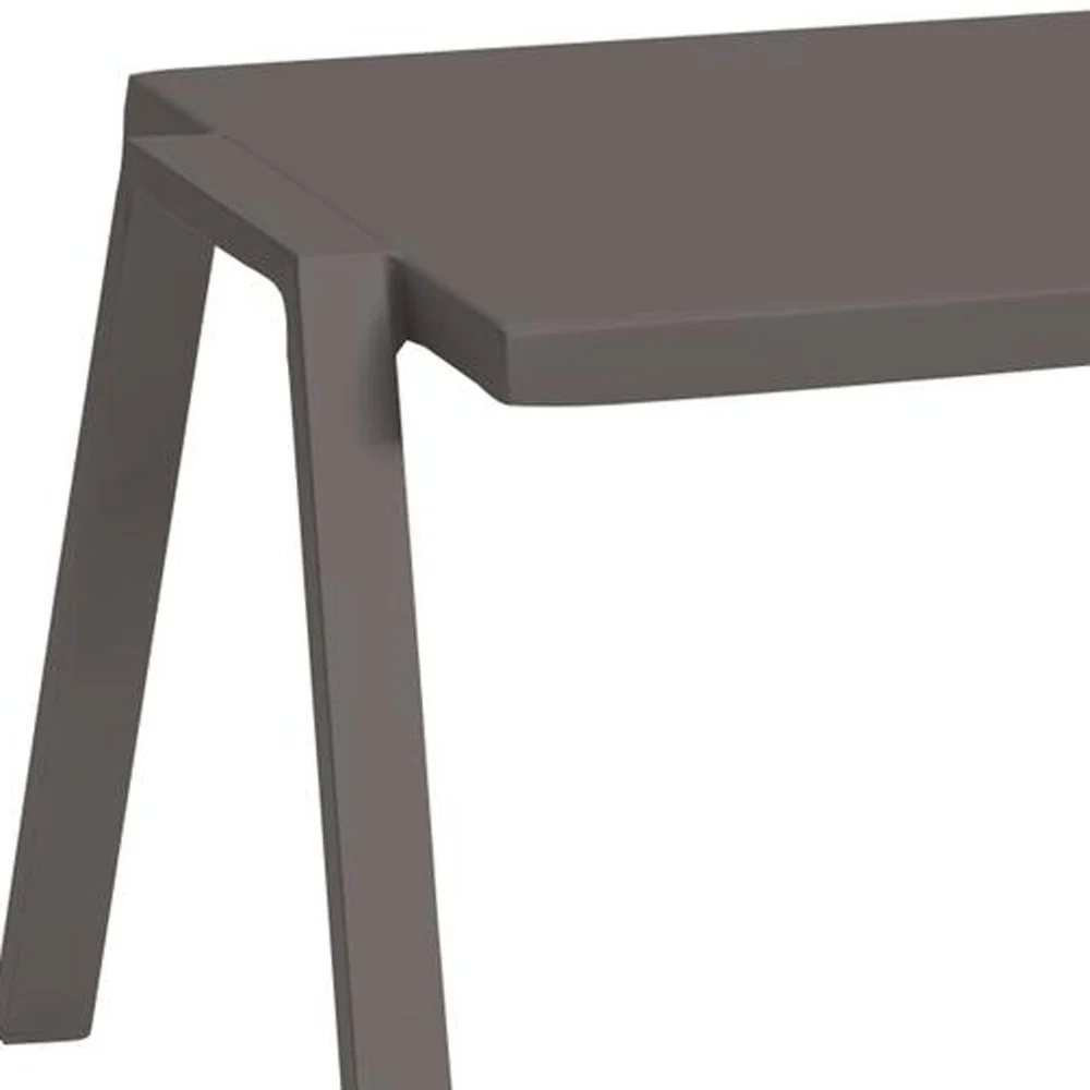 Taupe Aluminum Side Table By Homeroots - Image 5