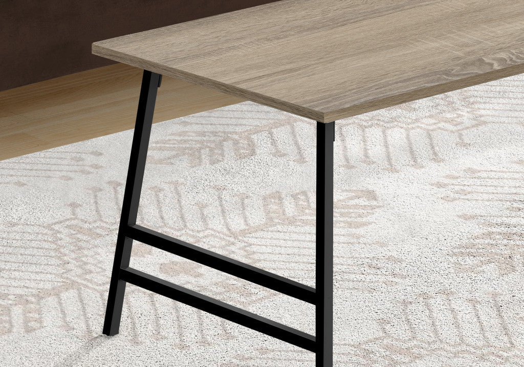 Taupe And Black Metal Coffee Table By Homeroots - Image 4