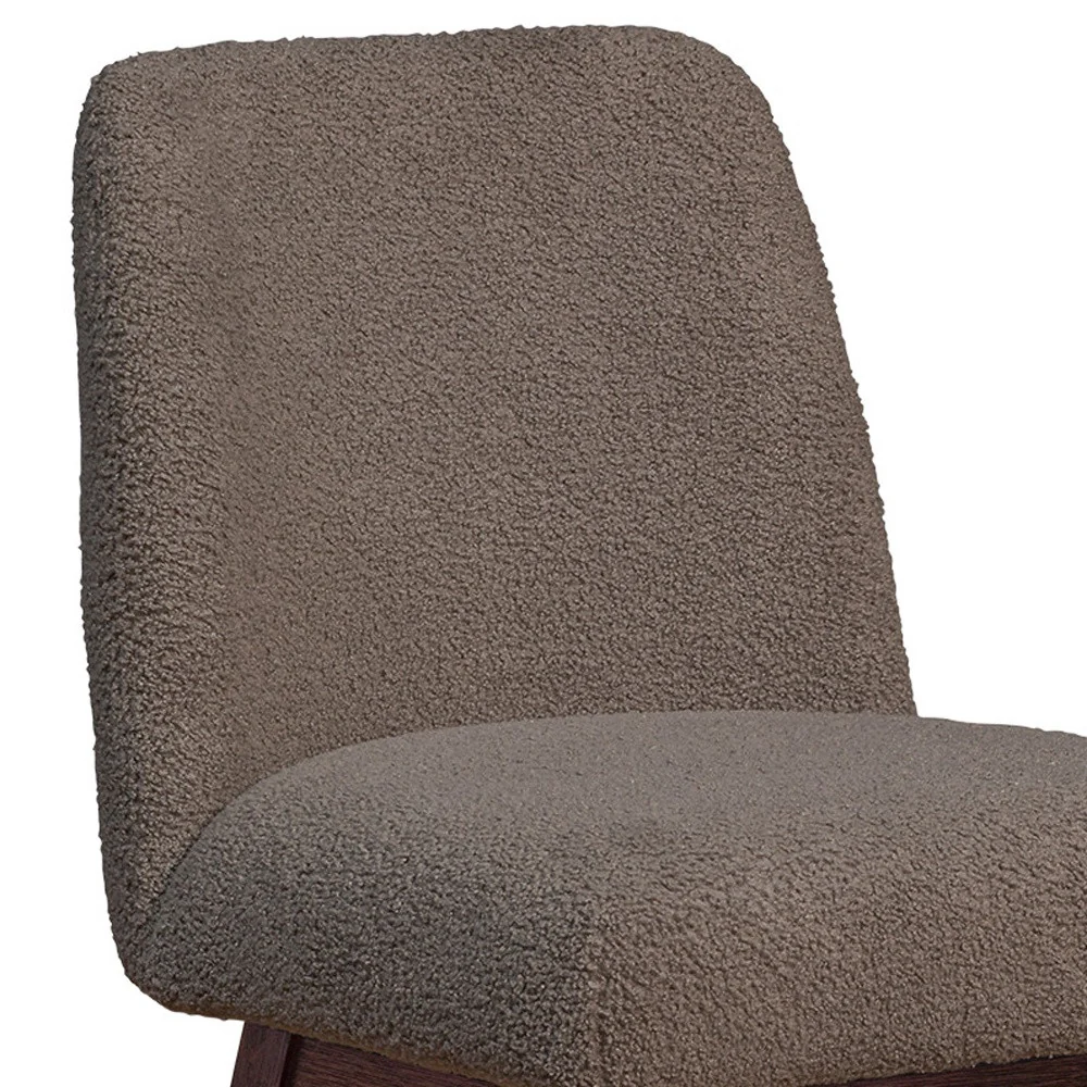 Taupe and Brown Solid Wood Counter Height Swivel Bar Chair By Homeroots - Image 7