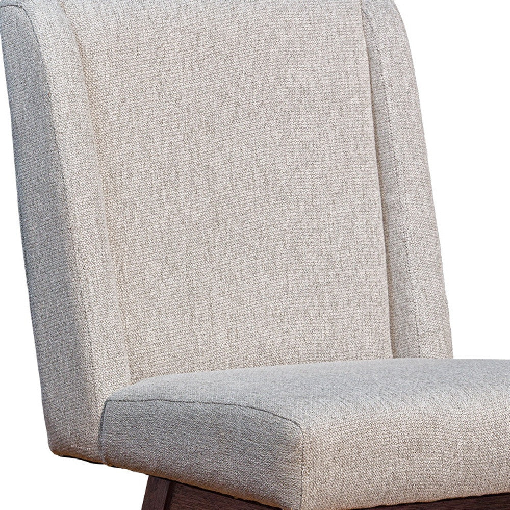 Taupe and Brown Solid Wood Swivel Bar Chair By Homeroots - Image 6