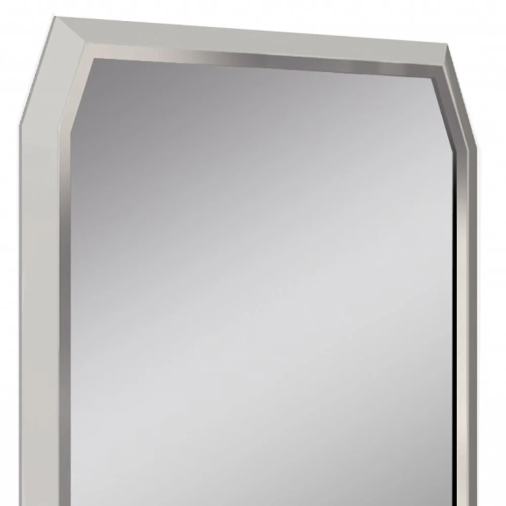 Taupe Glass Mirror By Homeroots - Image 4