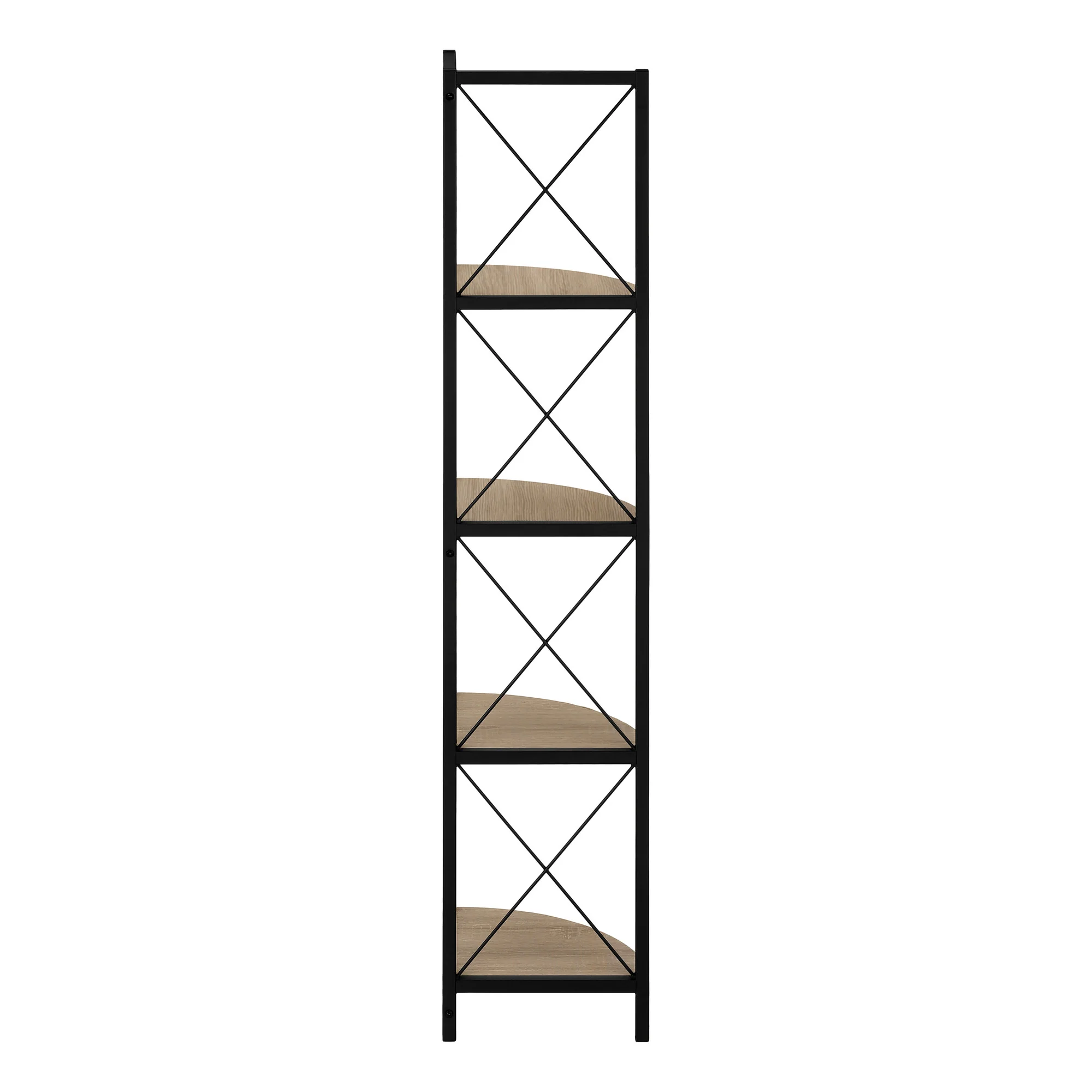 Taupe Metal Corner Bookcase By Homeroots - Image 5