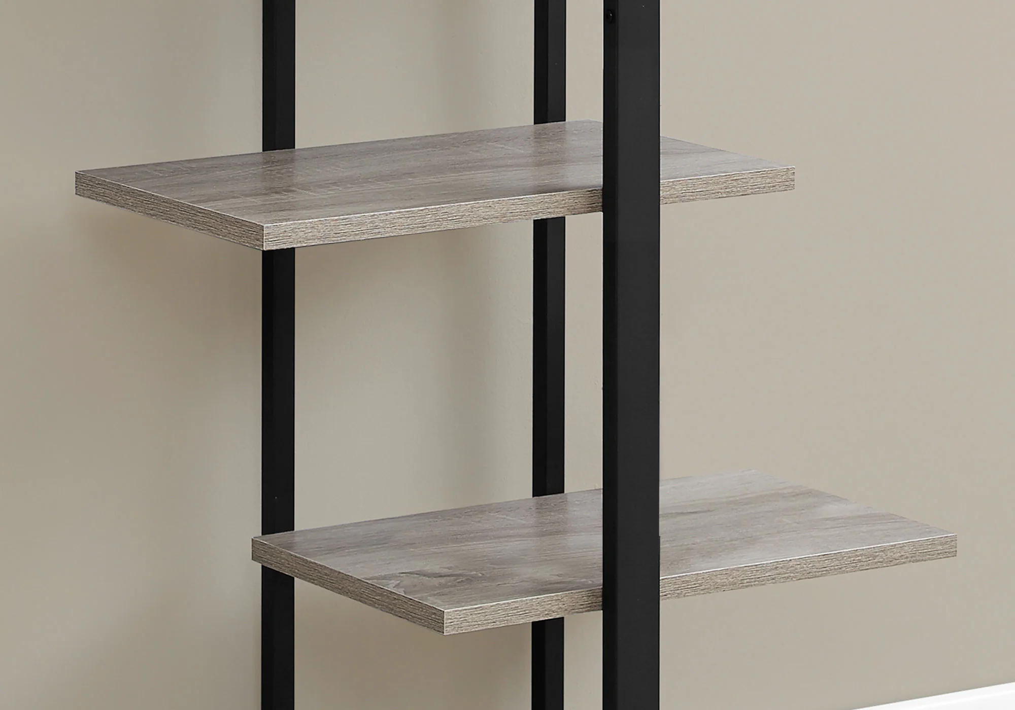 Taupe Metal Five Tier Etagere Bookcase By Homeroots - Image 2